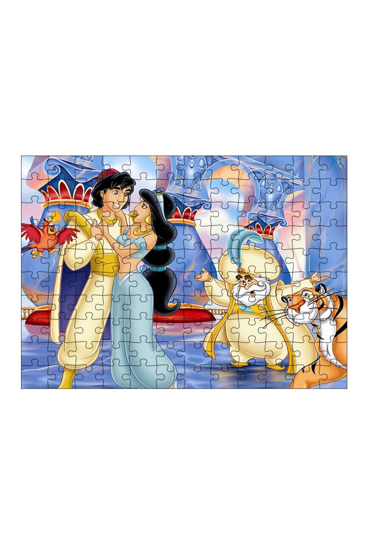 Genel Markalar Ahşap Mdf Puzzle Yapboz Yasemin Ve Aladdin Dansı 120 Parça 25*35 Cm