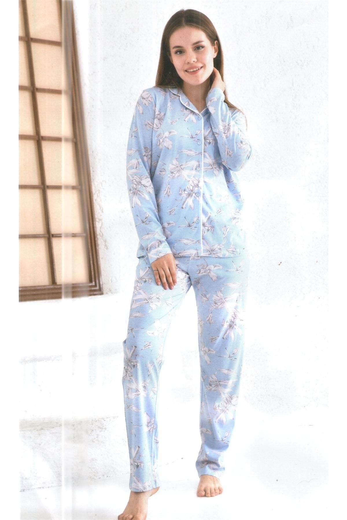 Arnetta Kadın Mavi Pijama Takımı