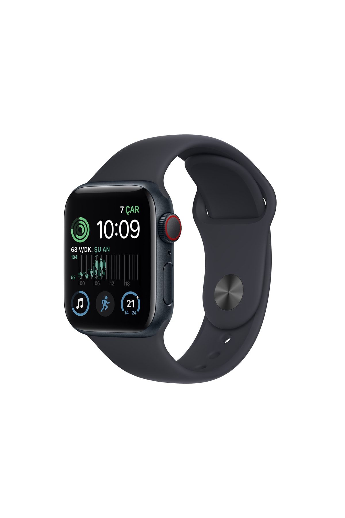 Apple Watch SE 40mm GPS Gece Yarısı Alüminyum Kasa ve Gece Yarısı Spor Kordon (Apple Türkiye Garantili)