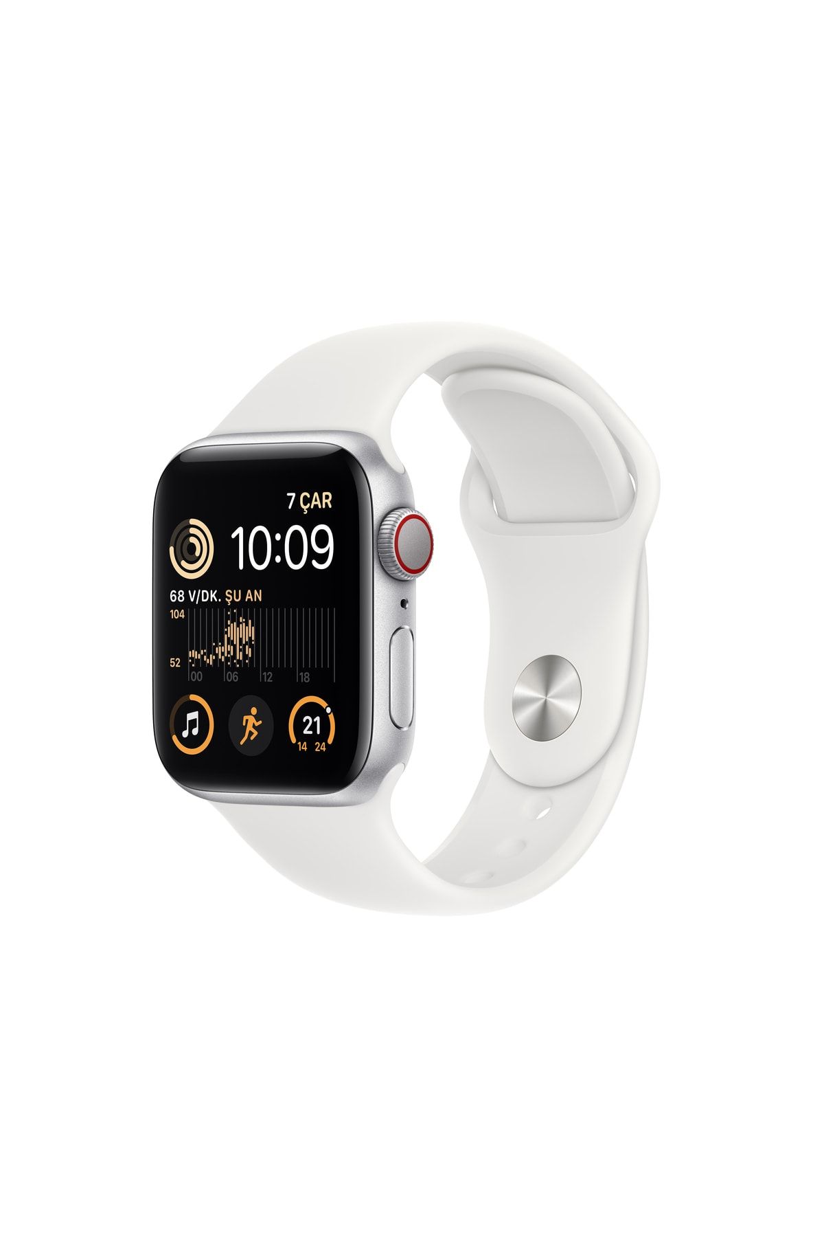 Apple Watch SE GPS + Cellular 40mm Gümüş Alüminyum Kasa ve Beyaz Sport Band - Regular