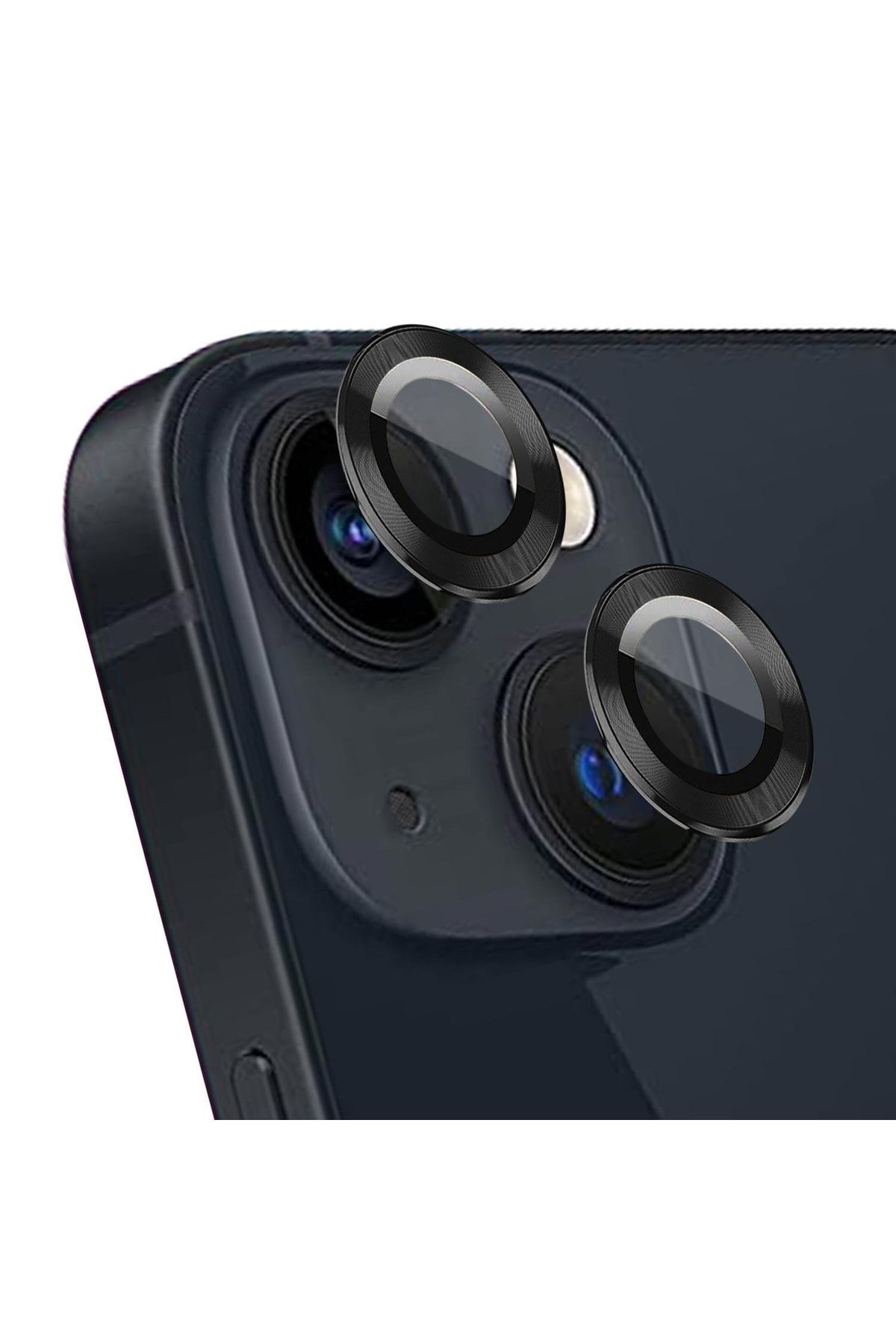 Microsonic Iphone 14 Plus Uyumlu Tekli Kamera Lens Koruma Camı Siyah
