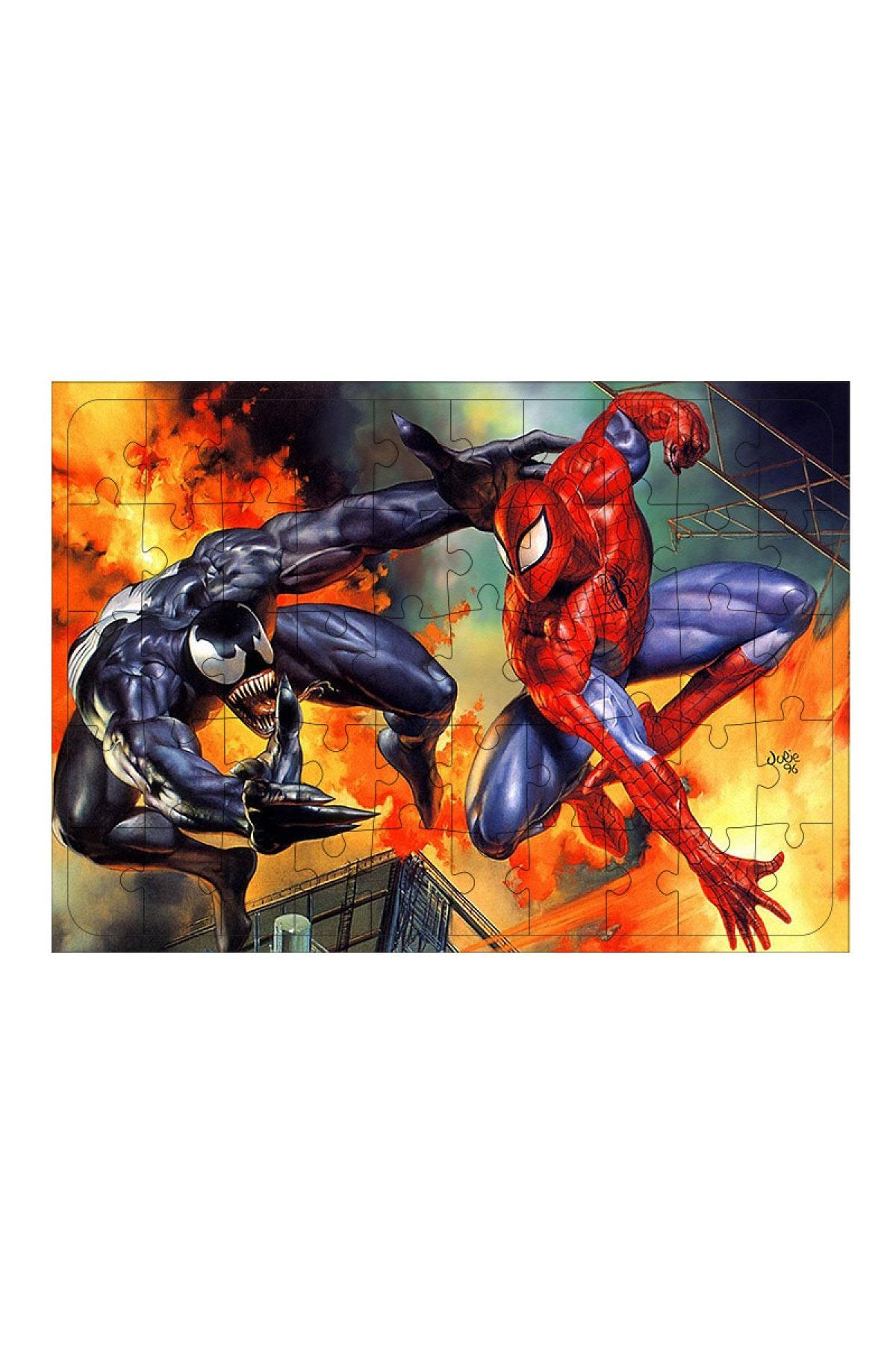 Tablomega Ahşap Mdf Puzzle Yapboz Venom Vs Spider Man 50 Parça 35*50 Cm