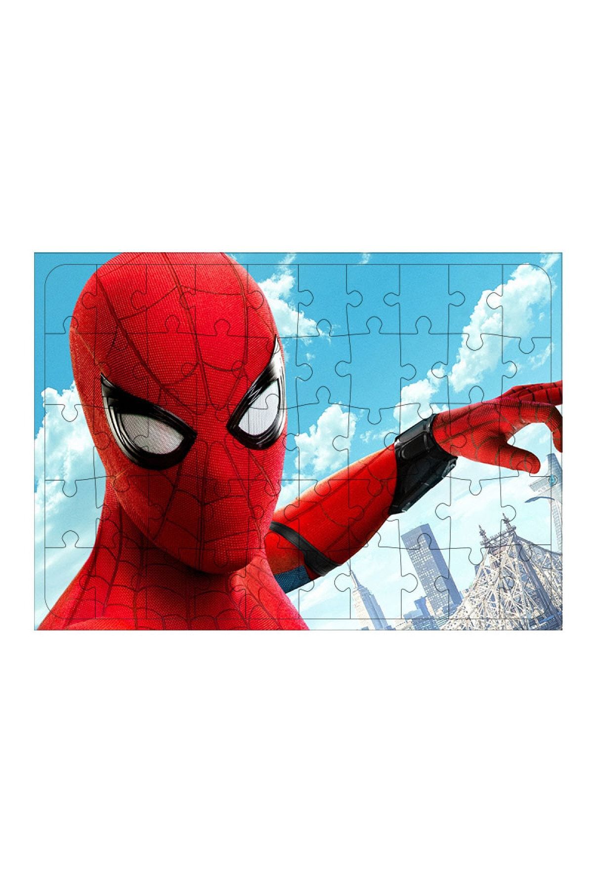 Tablomega Ahşap Mdf Puzzle Yapboz Spiderman Örümcek Adam 50 Parça 35*50 Cm