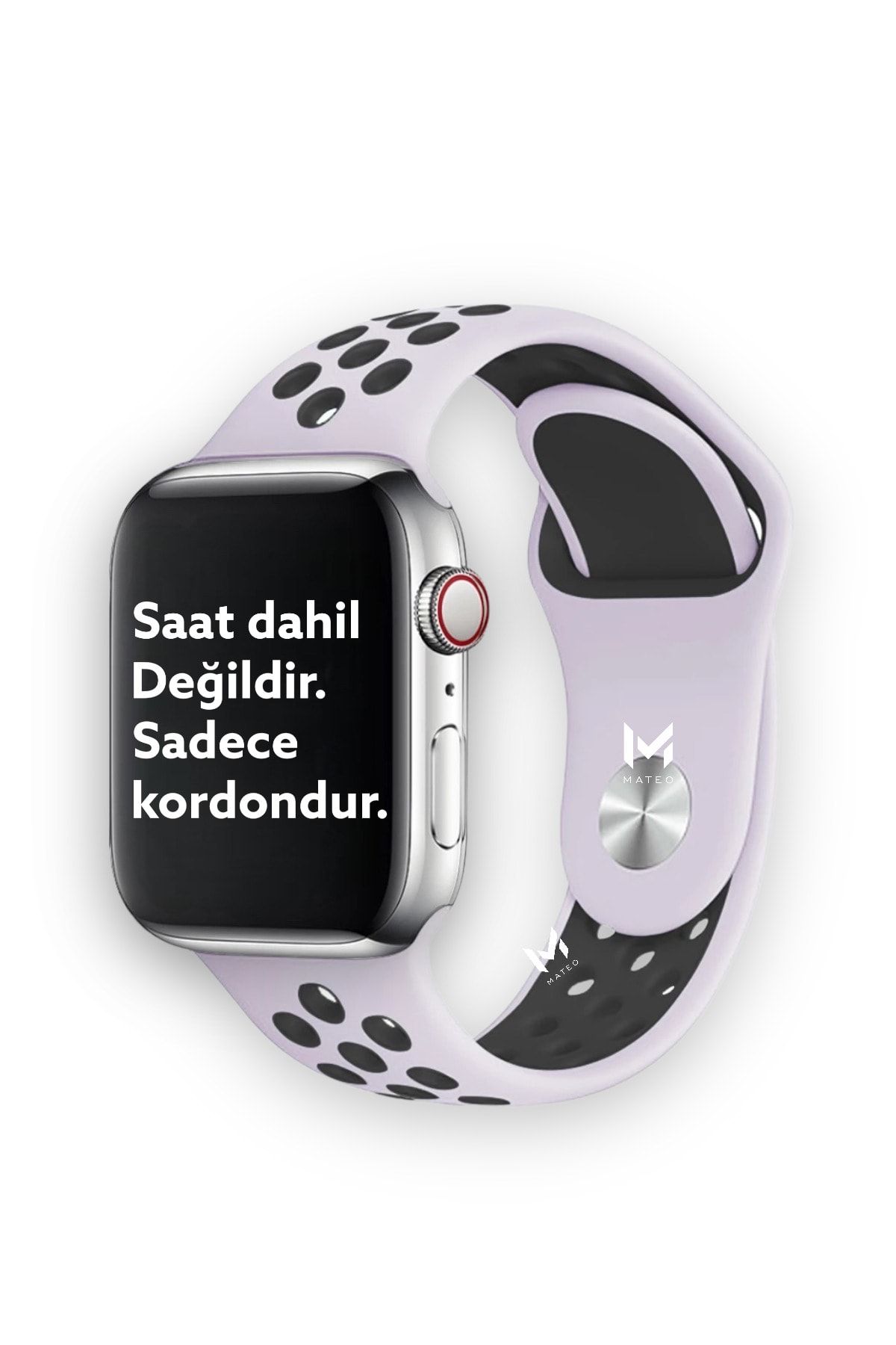 MATEO Apple Watch Uyumlu 2 3 4 5 6 42/44 Mm Silikon Kordon Kayış T500/promax/t700/i7pro/w26+/dtno1/3/mh37