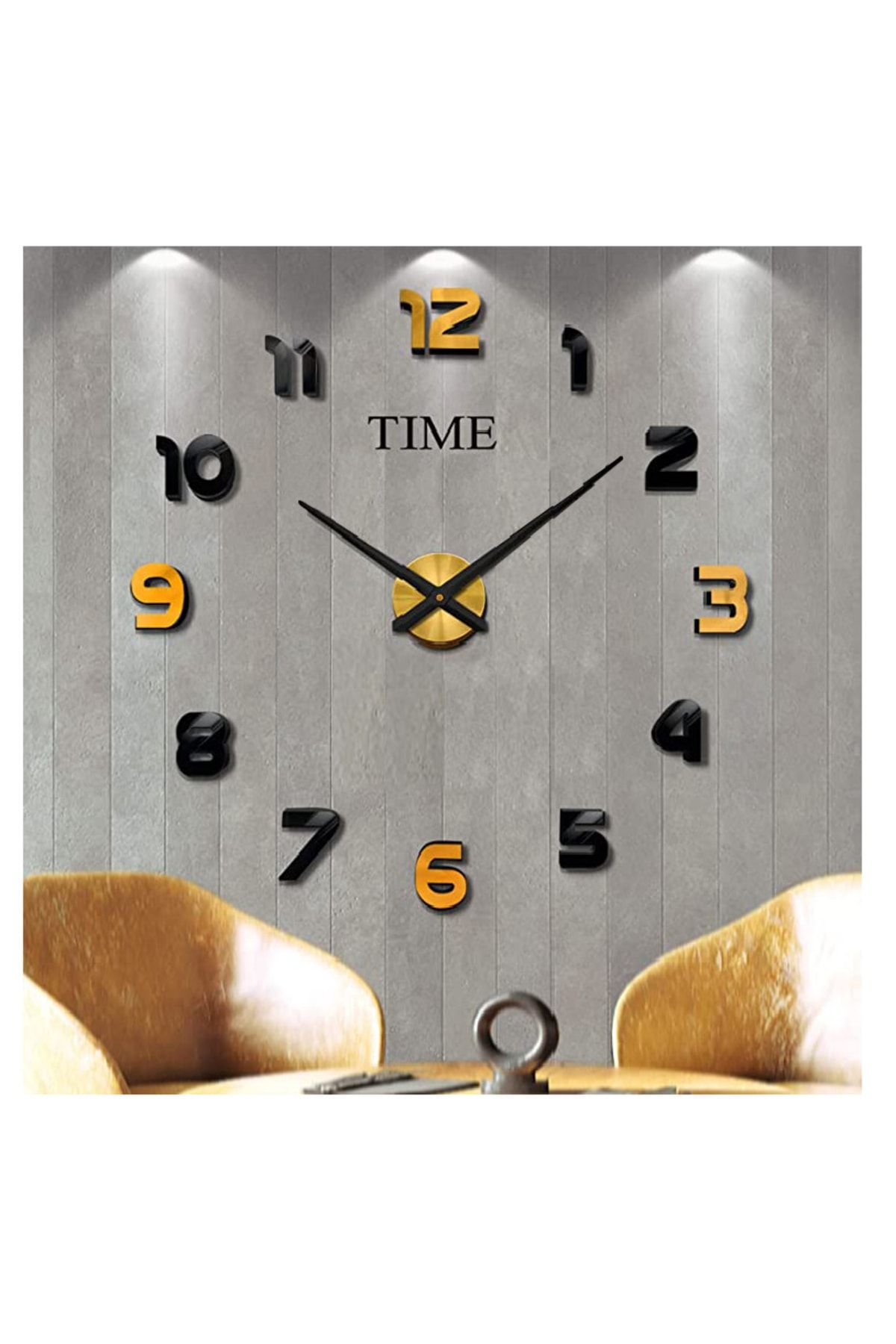 MİNAY HOME 3d Duvar Saati Latin Rakamlar Özel Tasarım Duvar Saati ( Patentli )