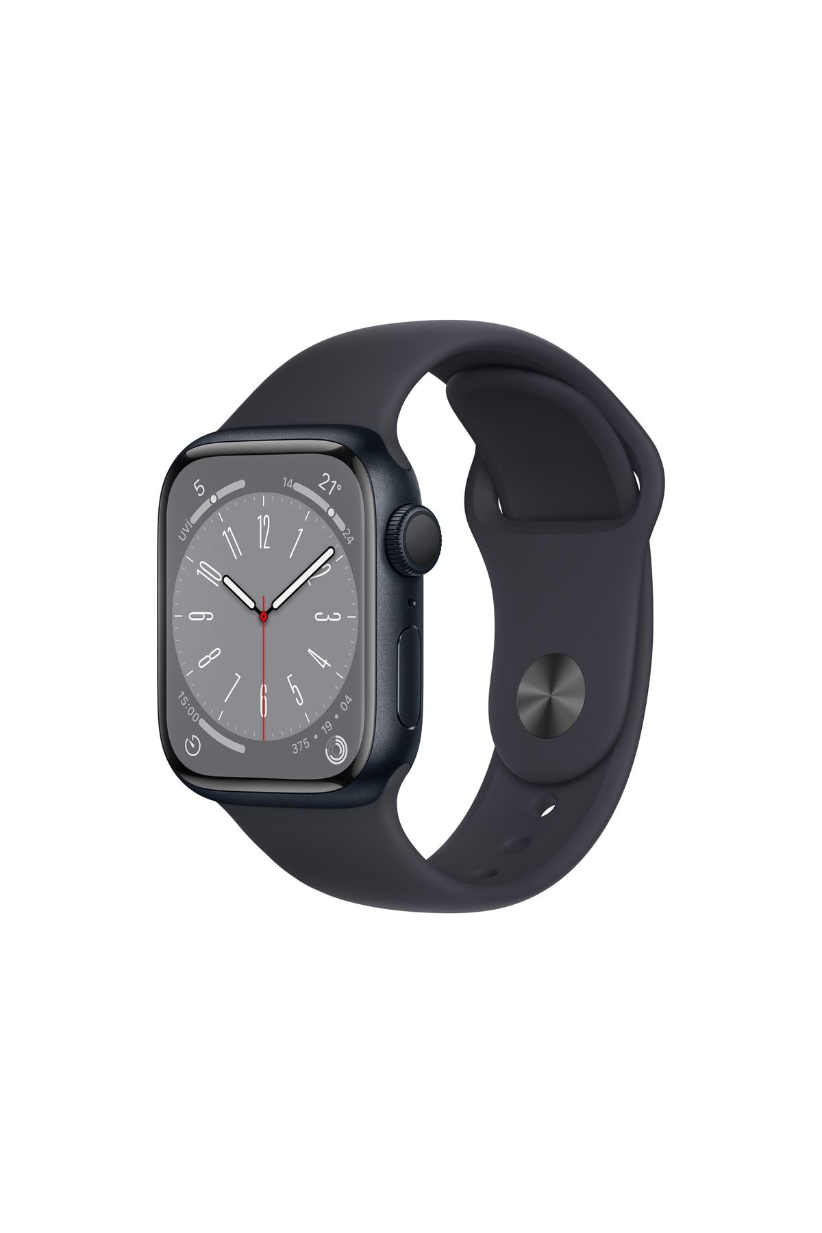 Apple Watch Series 8 41mm GPS Gece Yarısı Alüminyum Kasa ve Spor Kordon-Regular (Apple Türkiye Garantili)