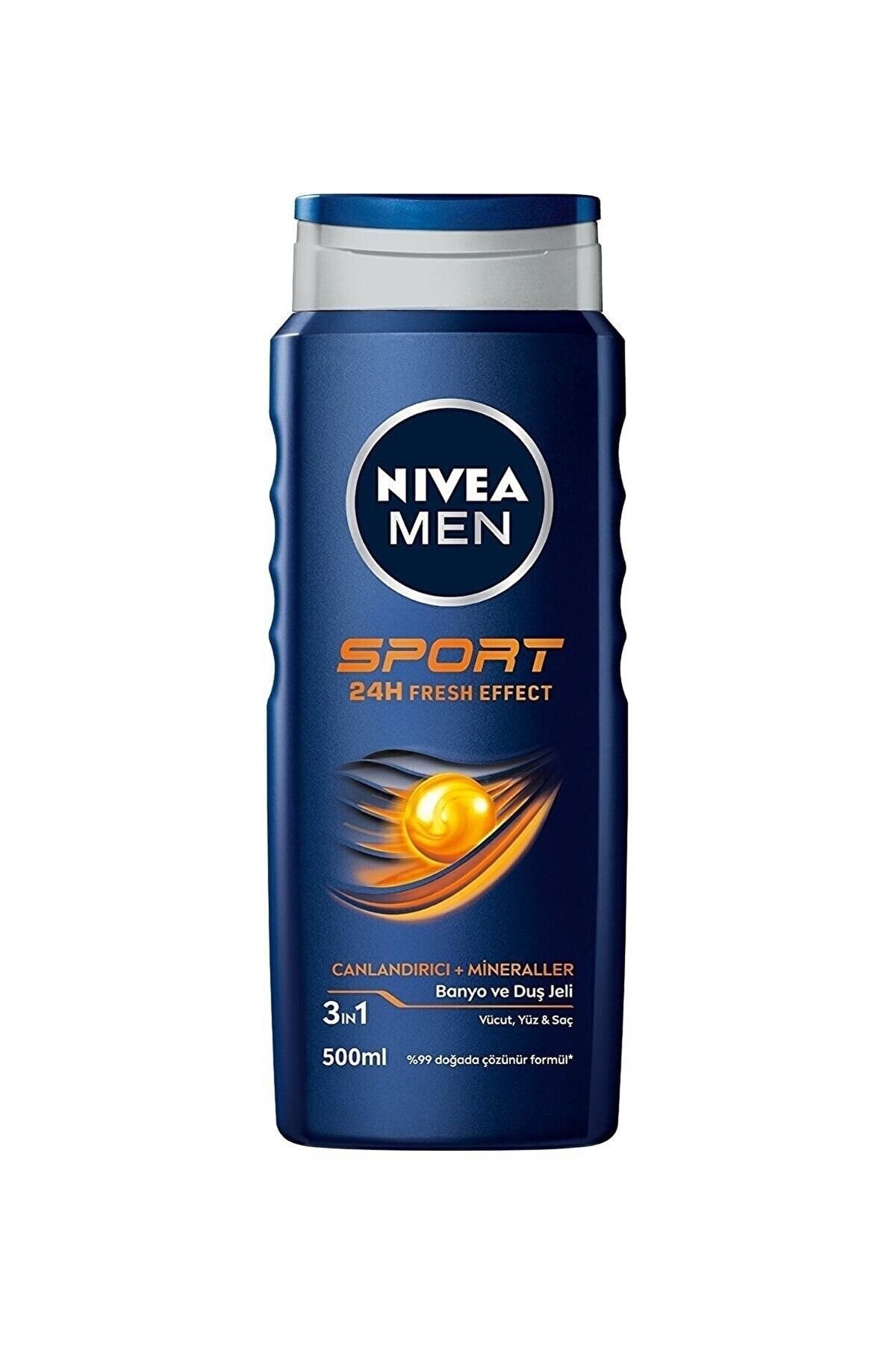 NIVEA Men Sport - Erkekler Için Canlandırıcı Saç Ve Vücut Şampuanı 500ml 1 Adet
