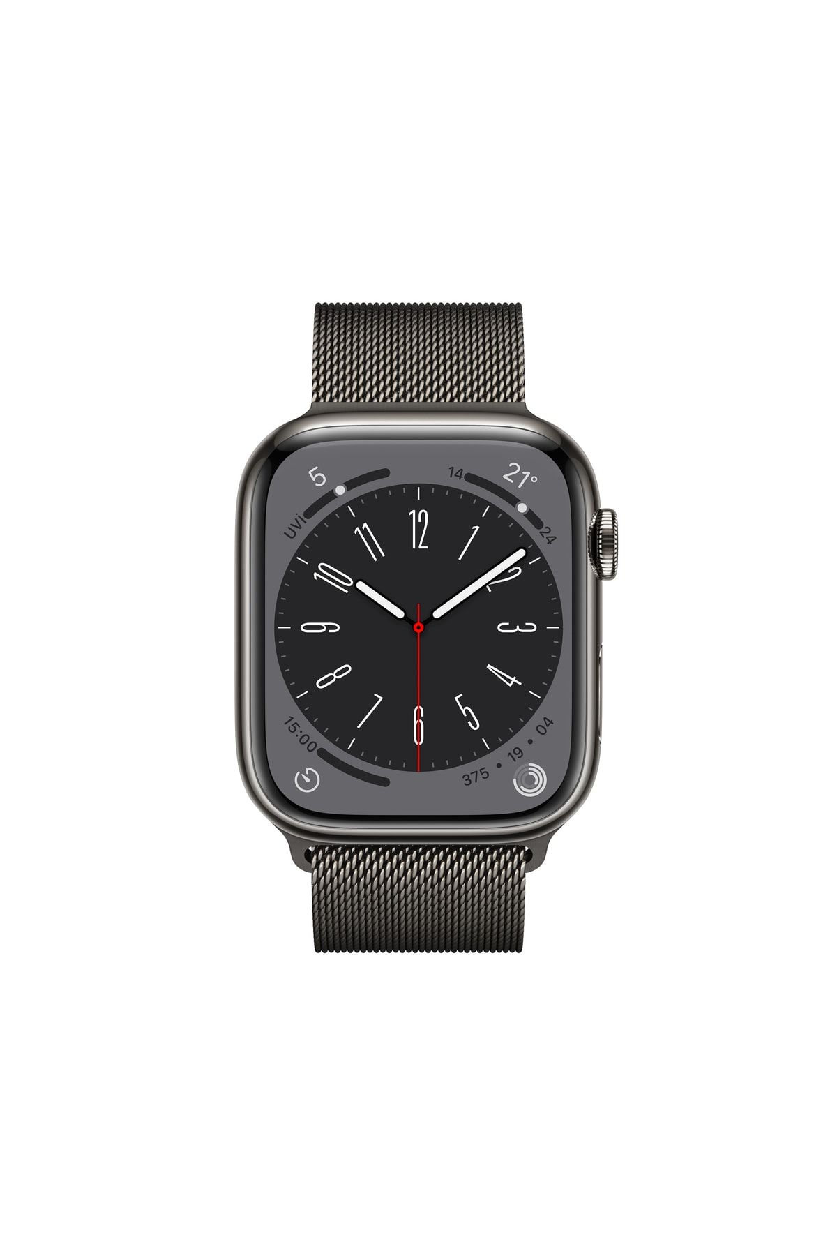 Apple Watch Series 8 45mm GPS+Cellular Grafit Çelik Kasa ve Grafit Milano Loop (Apple Türkiye Garantili)