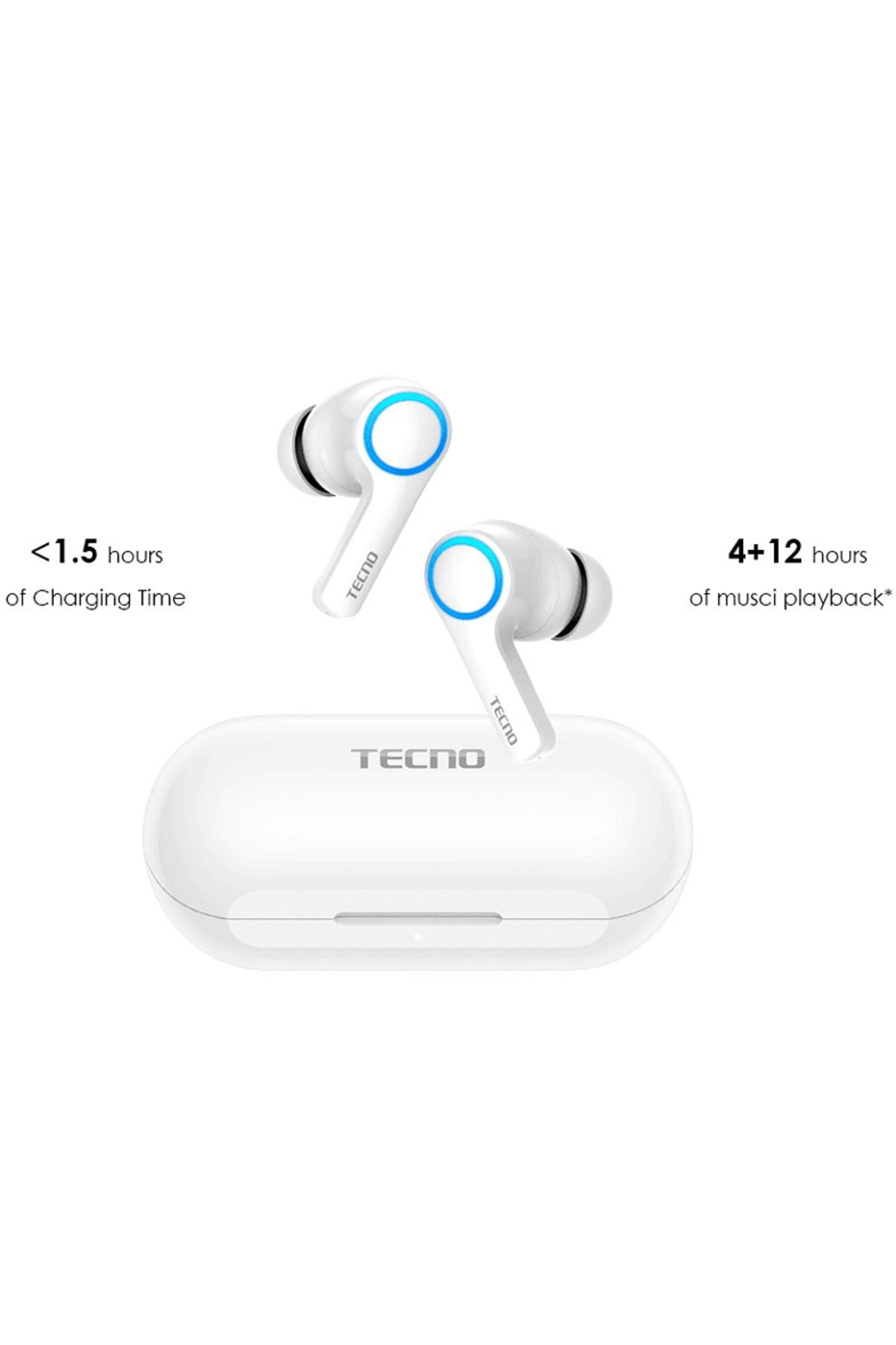 Tecno Hipods H3 Tws Kulak Içi Bluetooth Kulaklık Beyaz