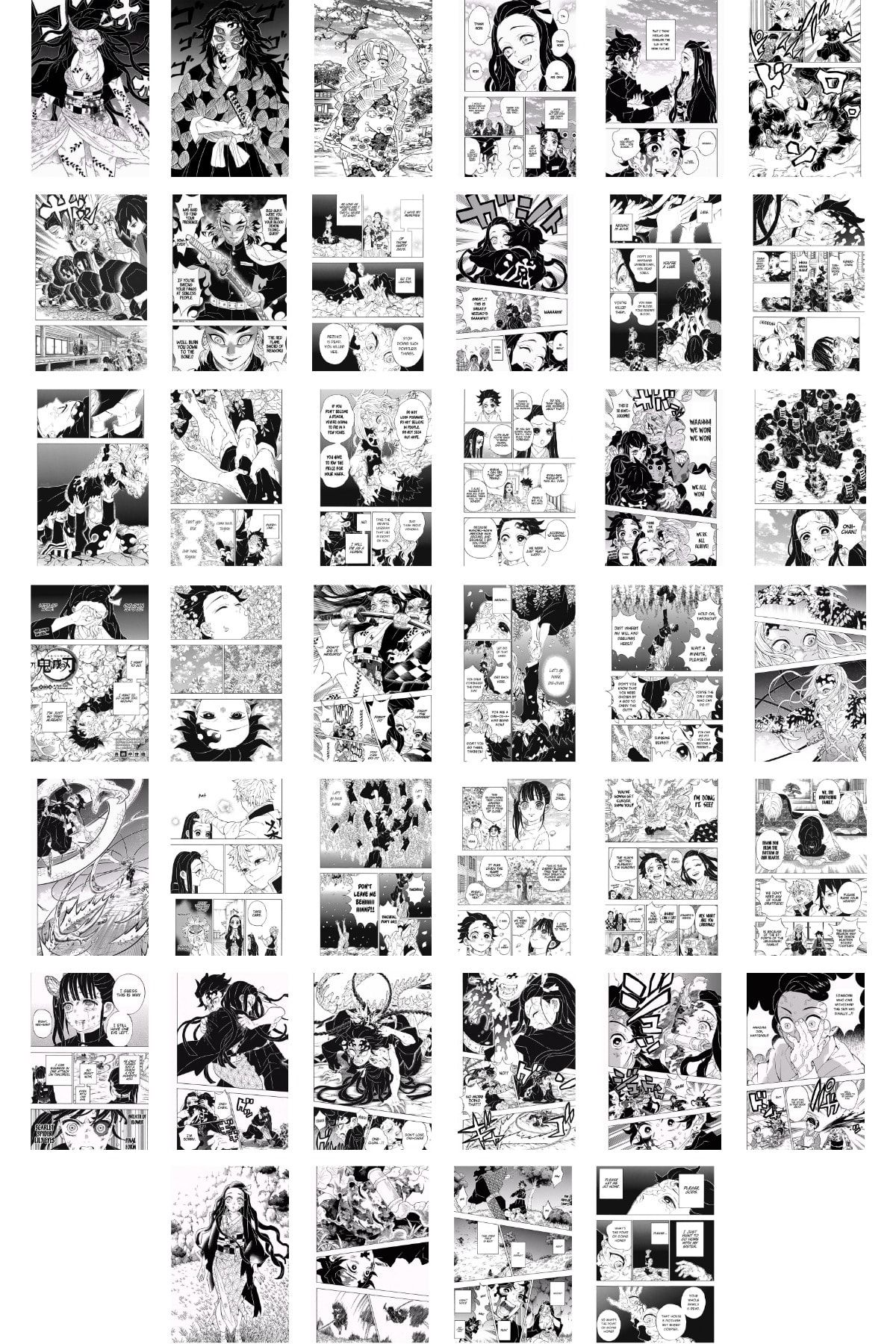 postifull Demon Slayer Poster Kolaj Seti, Arkası Yapışkanlı 40 Adet, Poster Seti, Manga,anime Poster Seti