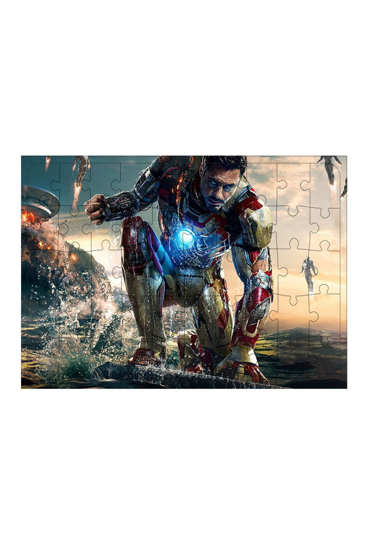 Tablomega Ahşap Mdf Puzzle Yapboz Iron Man 50 Parça 35*50 Cm