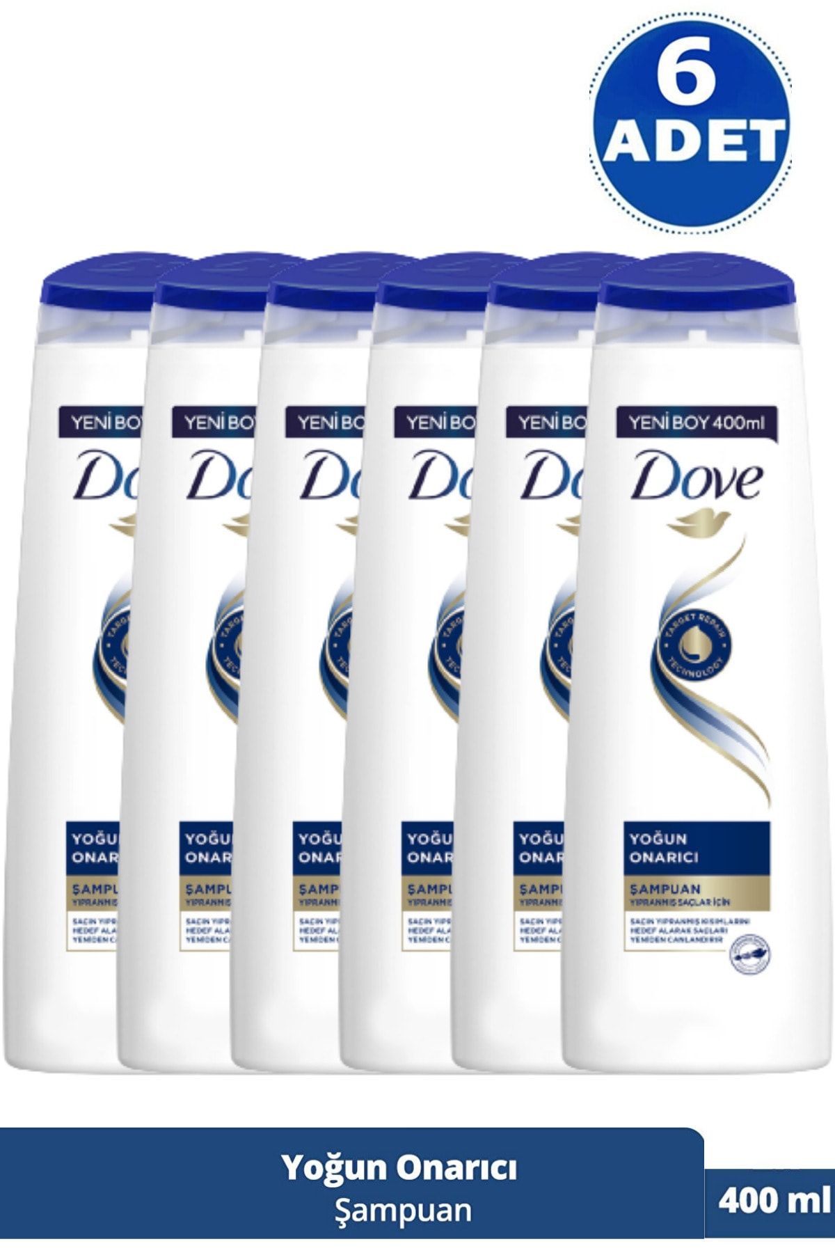 Dove Yoğun Onarıcı Şampuan 400 Ml 6 Adet