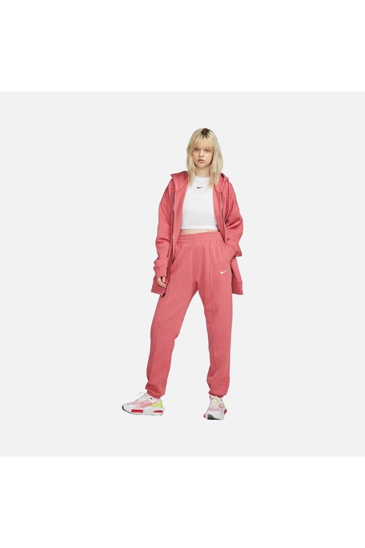 Nike Sportswear Essential Fleece Trousers Kadın Eşofman Altı - Pembe #bv4089-622