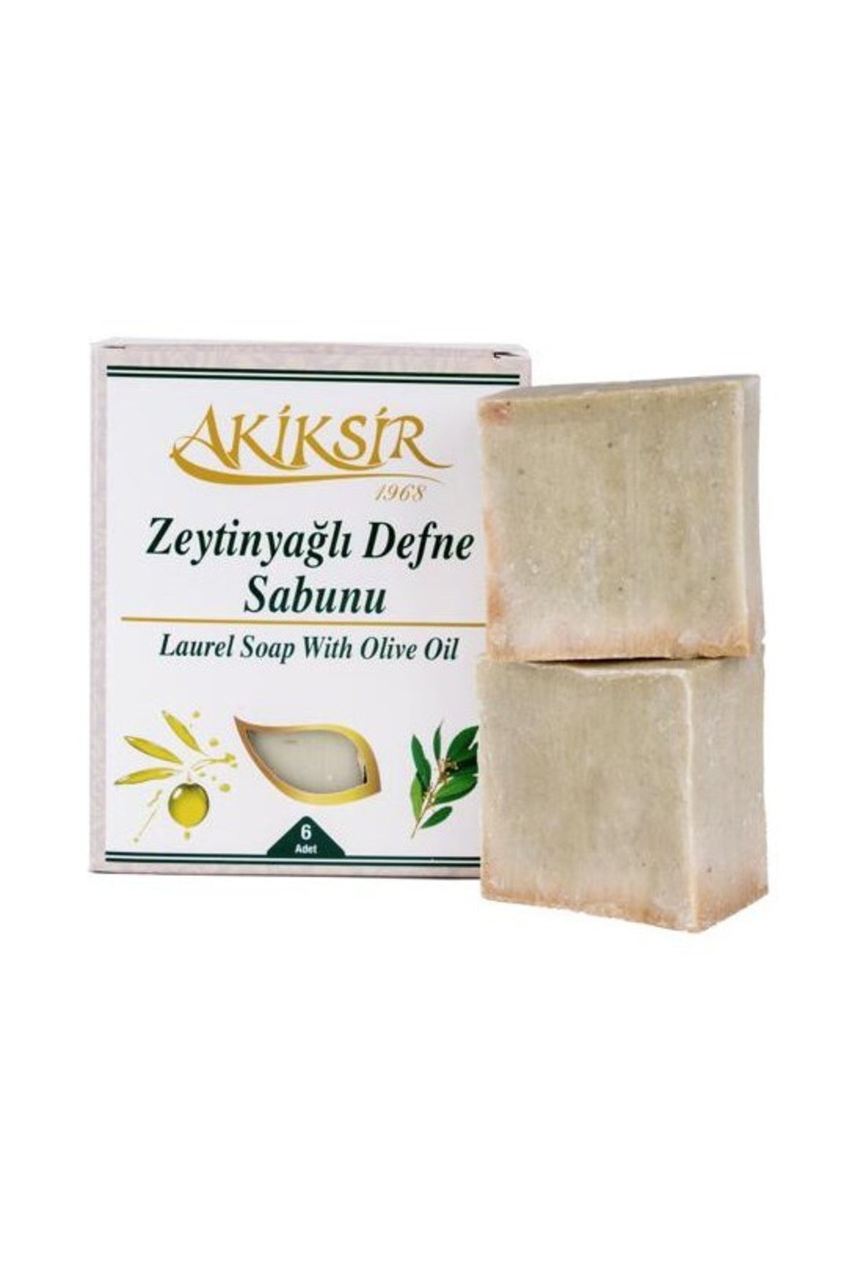 Akiksir Zeytin Yağlı Defne Sabunu 900 Gr 6 Lı Ekonomik Paket