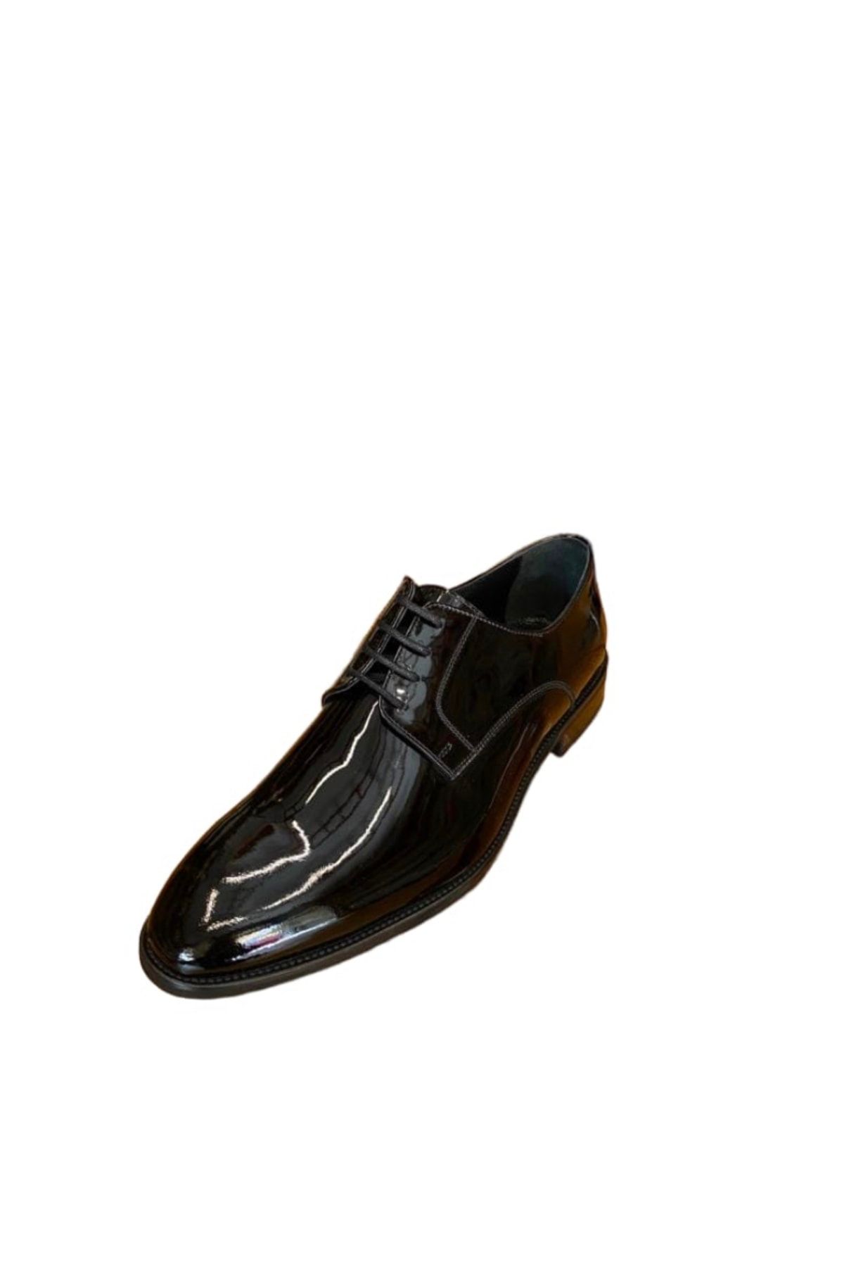 JAMES FRANCO M16528 Hakiki Deri Siyah Rugan Klasik Erkek Ayakkabı
