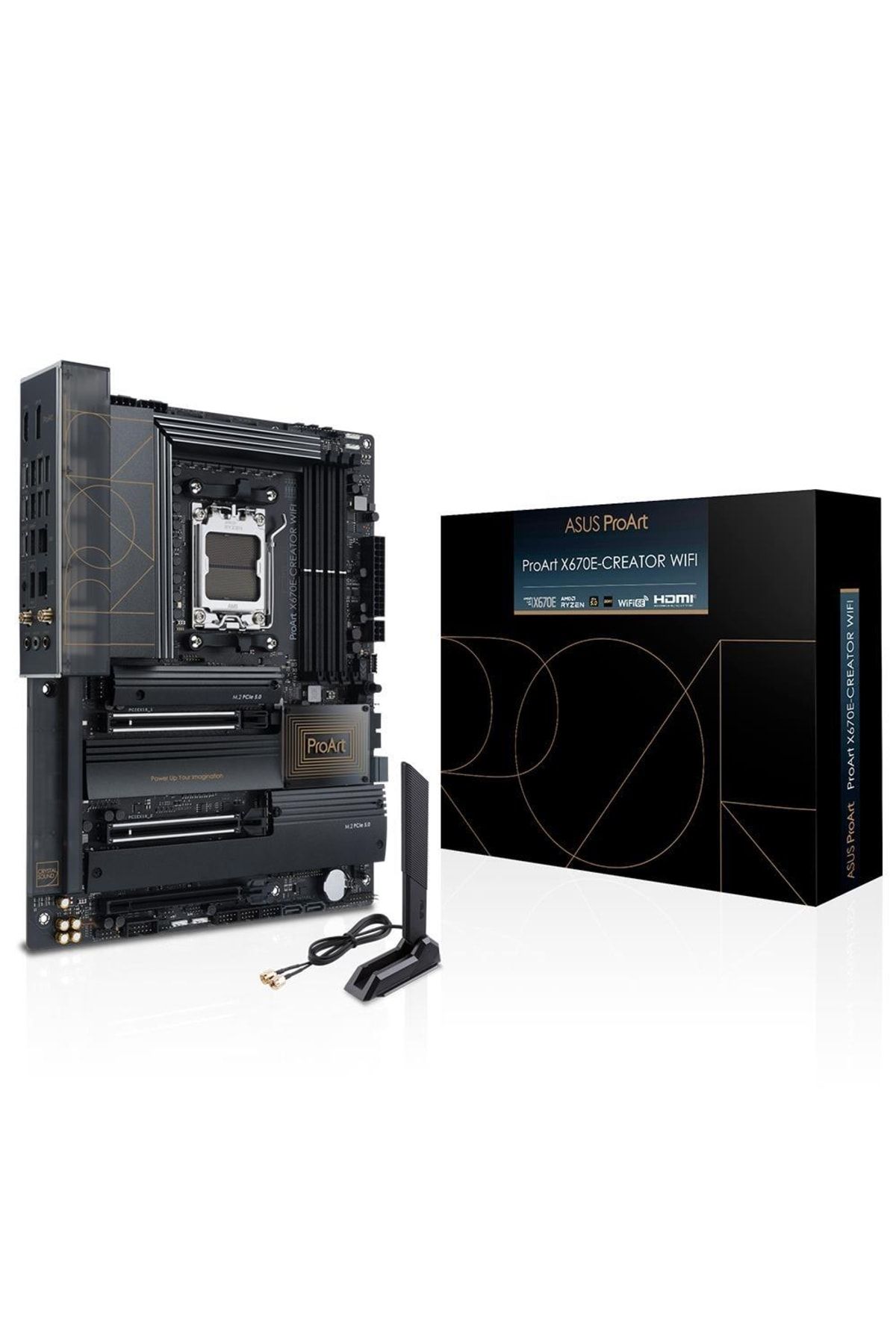 ASUS PROART X670E-CREATOR WIFI AMD X670E AM5 DDR5 6400 2XUSB4(THUNDERBOLT) HDMI 4X M2 USB3.2 WİFİ 6E