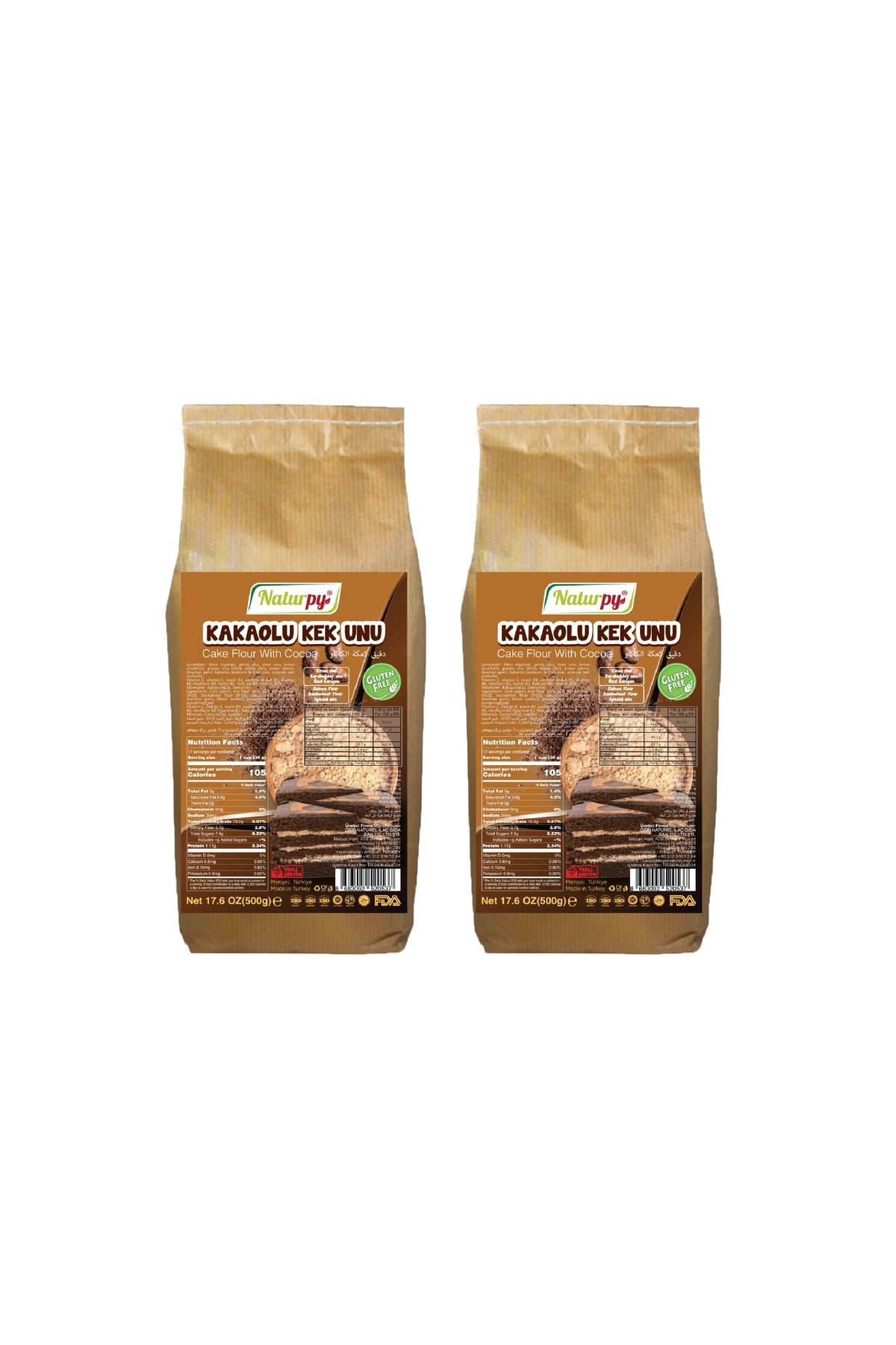 Naturpy Glutensiz Kakaolu Kek Unu X2 (fırsat Paketi)