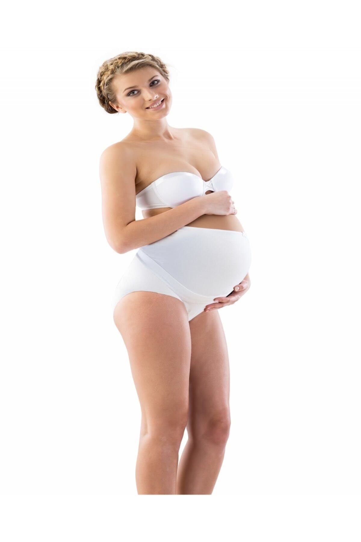 Emay Karın Bel Destekli Hamile Külot Beyaz