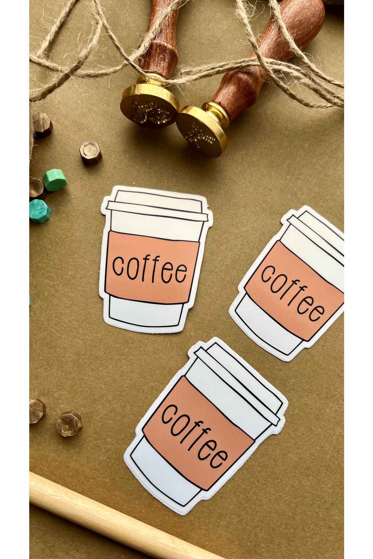Nova Crafts Coffee Sticker Su Geçirmez Sticker Ajanda, Günlük, Planlayıcı, Bujo, Scrapbook Için Uygundur.