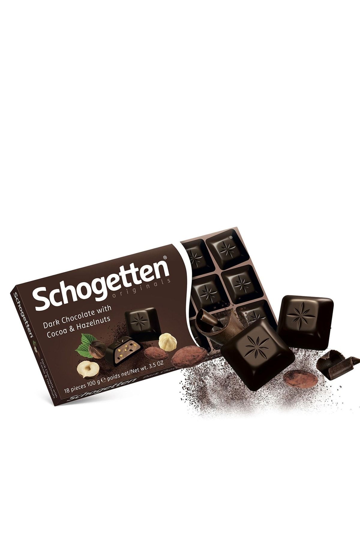Schogetten Dark Chocolate With Hazelnuts 100gr