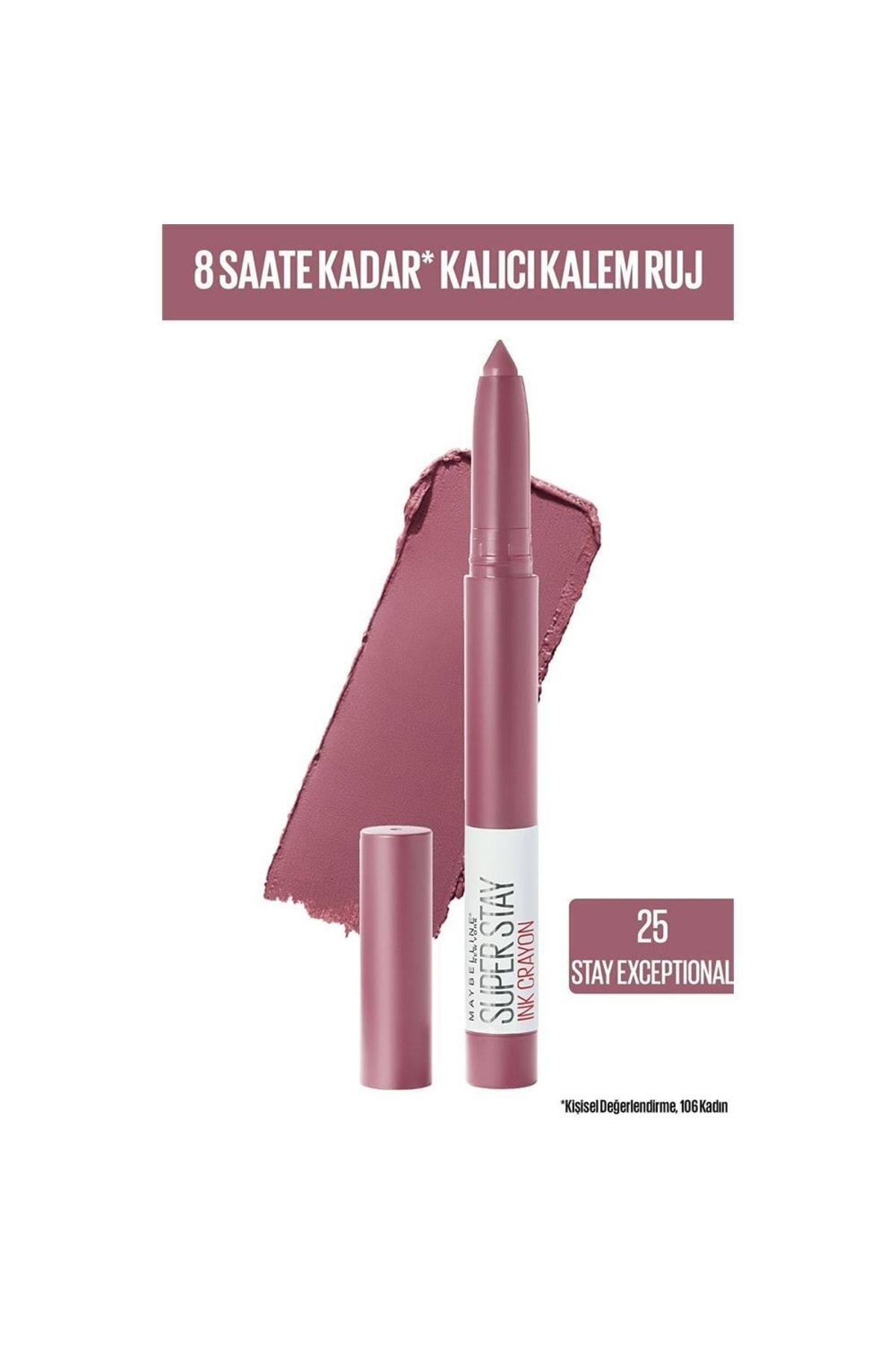 Maybelline New York Super Stay Ink Crayon Kalem Mat Ruj - 25 Stay Exceptional