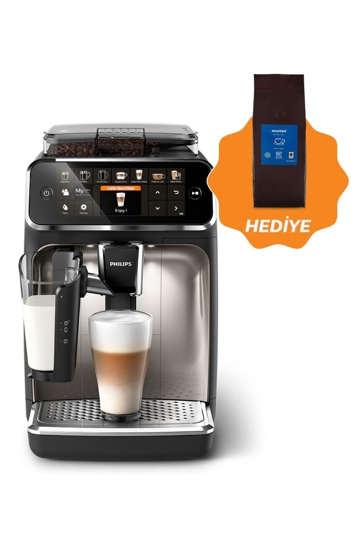 Philips Tam Otomatik Espresso Makinesi Ep5447/90_1 Çekirdek Kahve Hediyeli