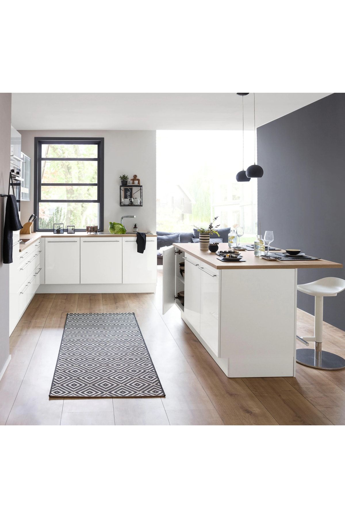 Reggio Atelier Kitchen Mutfak Salon Dolap Konsol Ada Mutfak Masası Tezgah Dahil 150 Cm