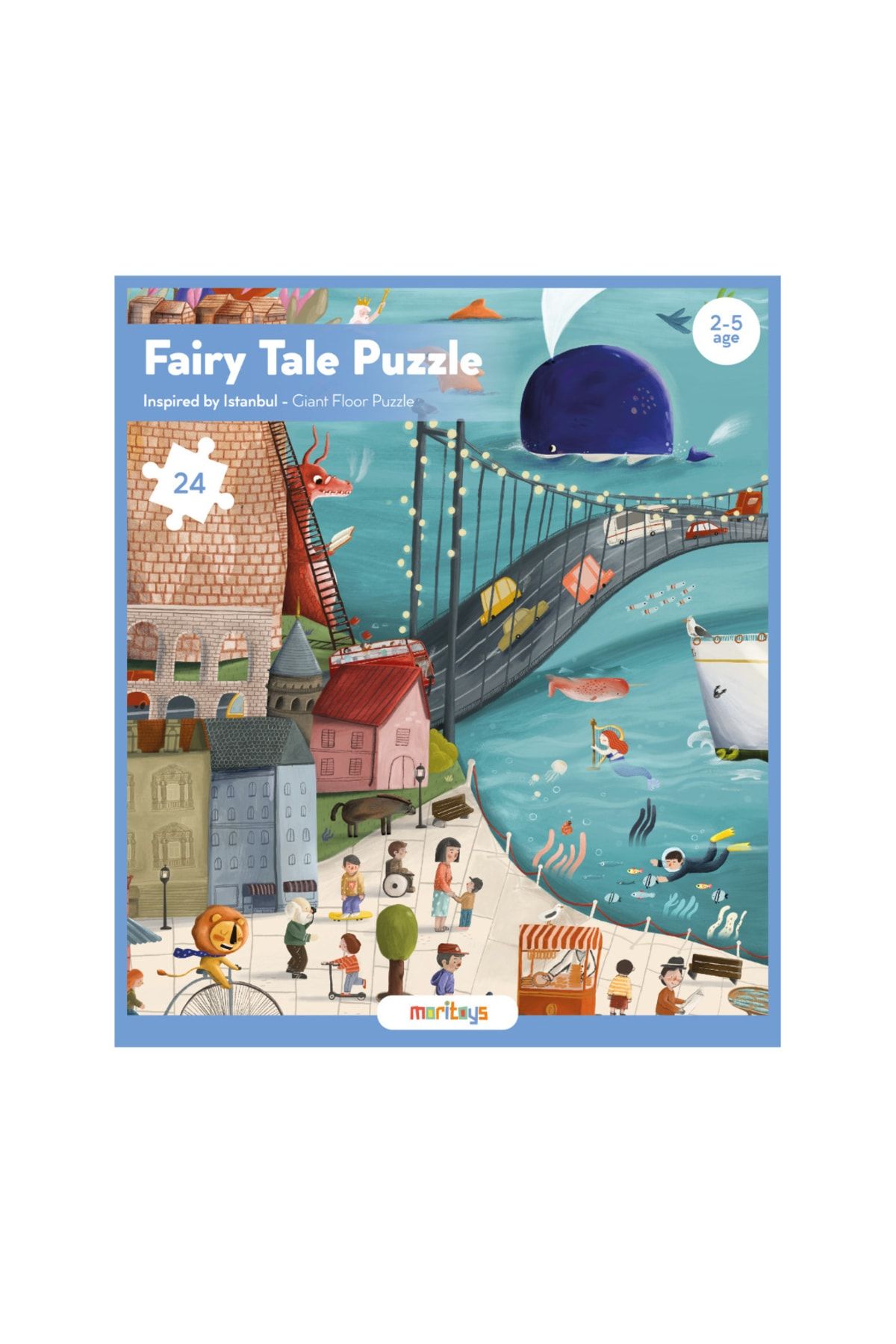 moritoys Fairy Tale Puzzle: 24 Parça Dev Yer Puzzle Ve Posteri