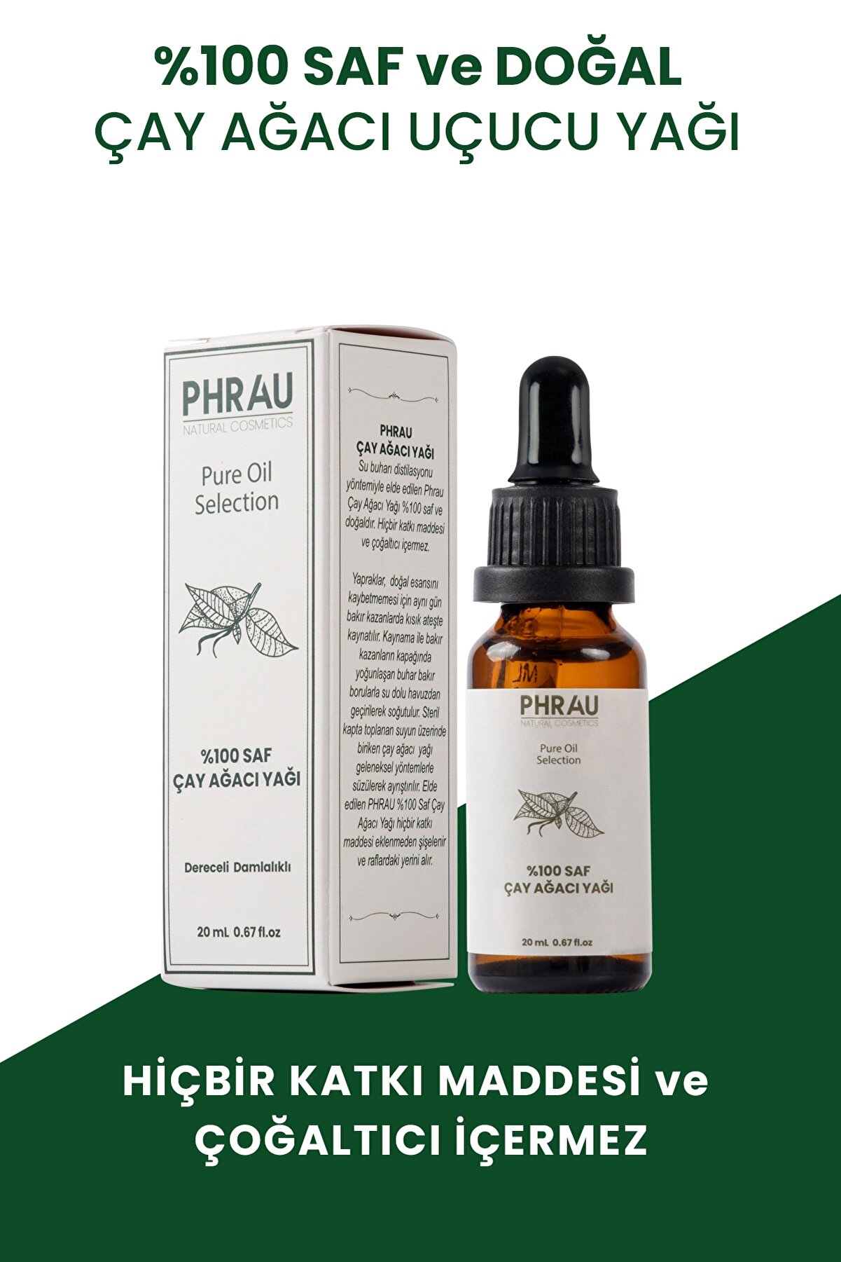 Phrau %100 Saf Ve Doğal Çay Ağacı Uçucu Yağı 20 ml
