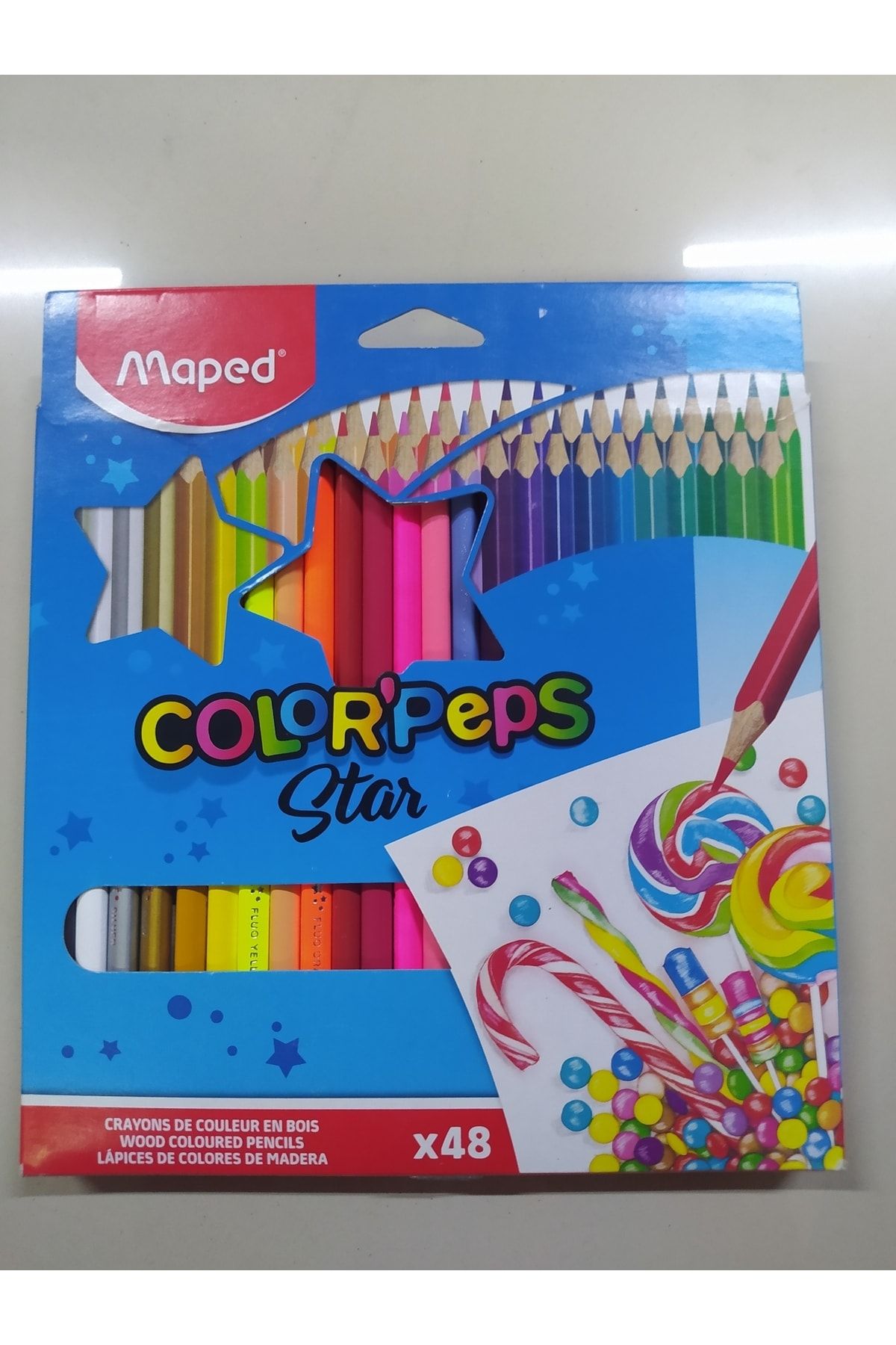 Maped 48 Li Kaliteli Canlı Renkler Kuru Boya