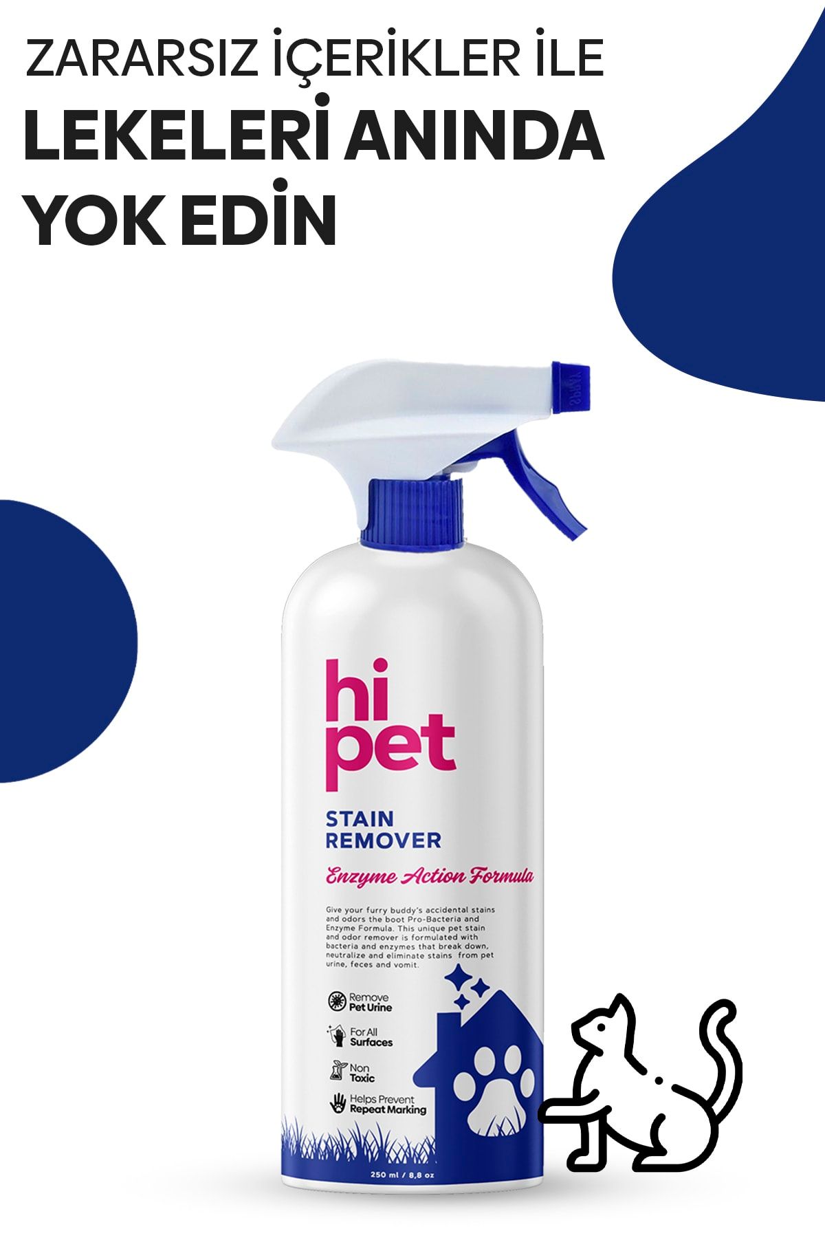 HiPet Kedi Leke Çıkarıcı Spray