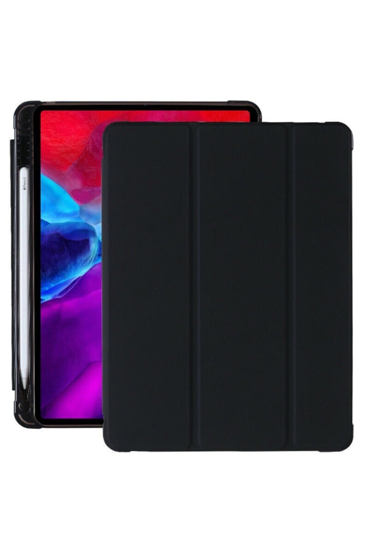 MECFC Ipad Air Wi-fi A1474 9.7 Inç Kılıf Smart Cover Kalem Bölmeli Standlı Arkası Silikon Coverfc
