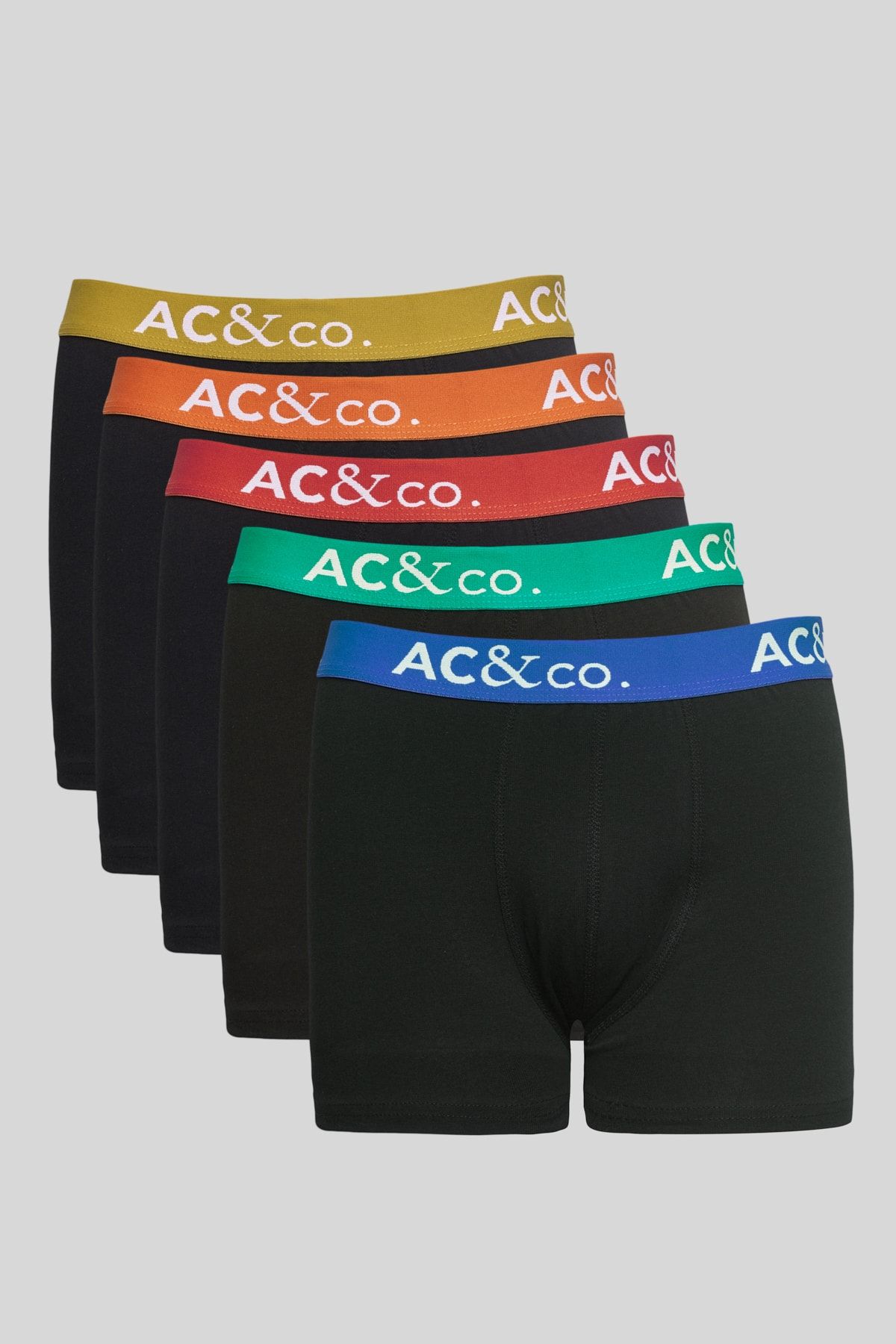 AC&Co / Altınyıldız Classics Erkek Çok Renkli 5'li Pamuklu Esnek Boxer Paketi