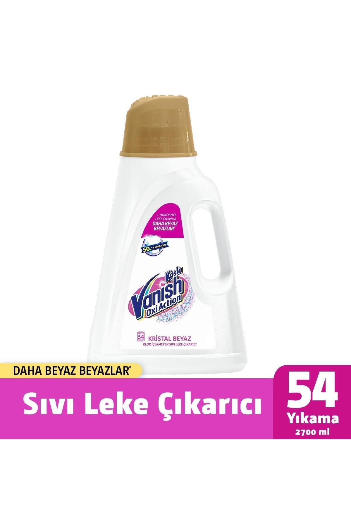 Vanish Kosla Multipower Beyazlar için Sıvı Leke Çıkarıcı & Deterjan Güçlendirici (1 x 2700 ml)