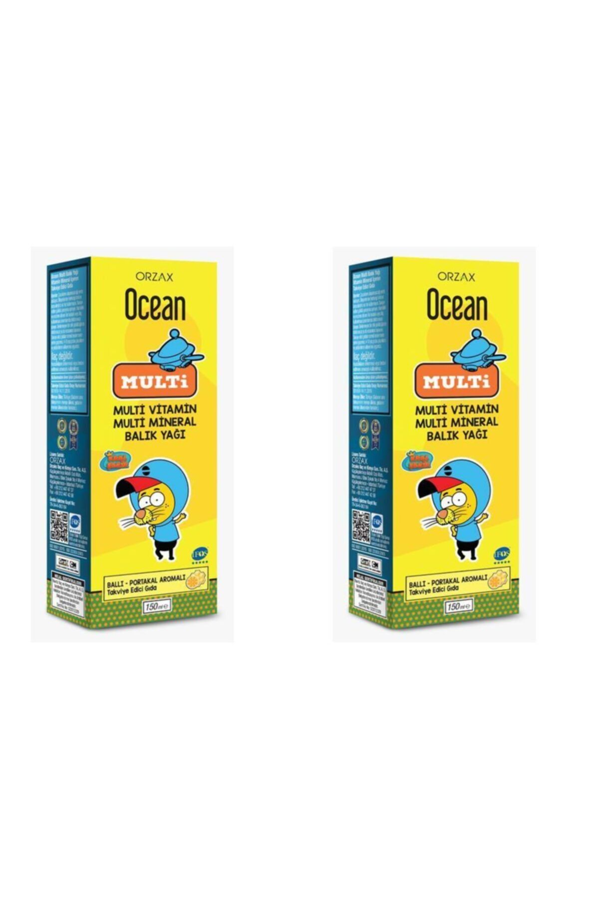 Ocean Multi Balık Yağı Şurup Ballı Portakallı 150 ml 2'li Paket