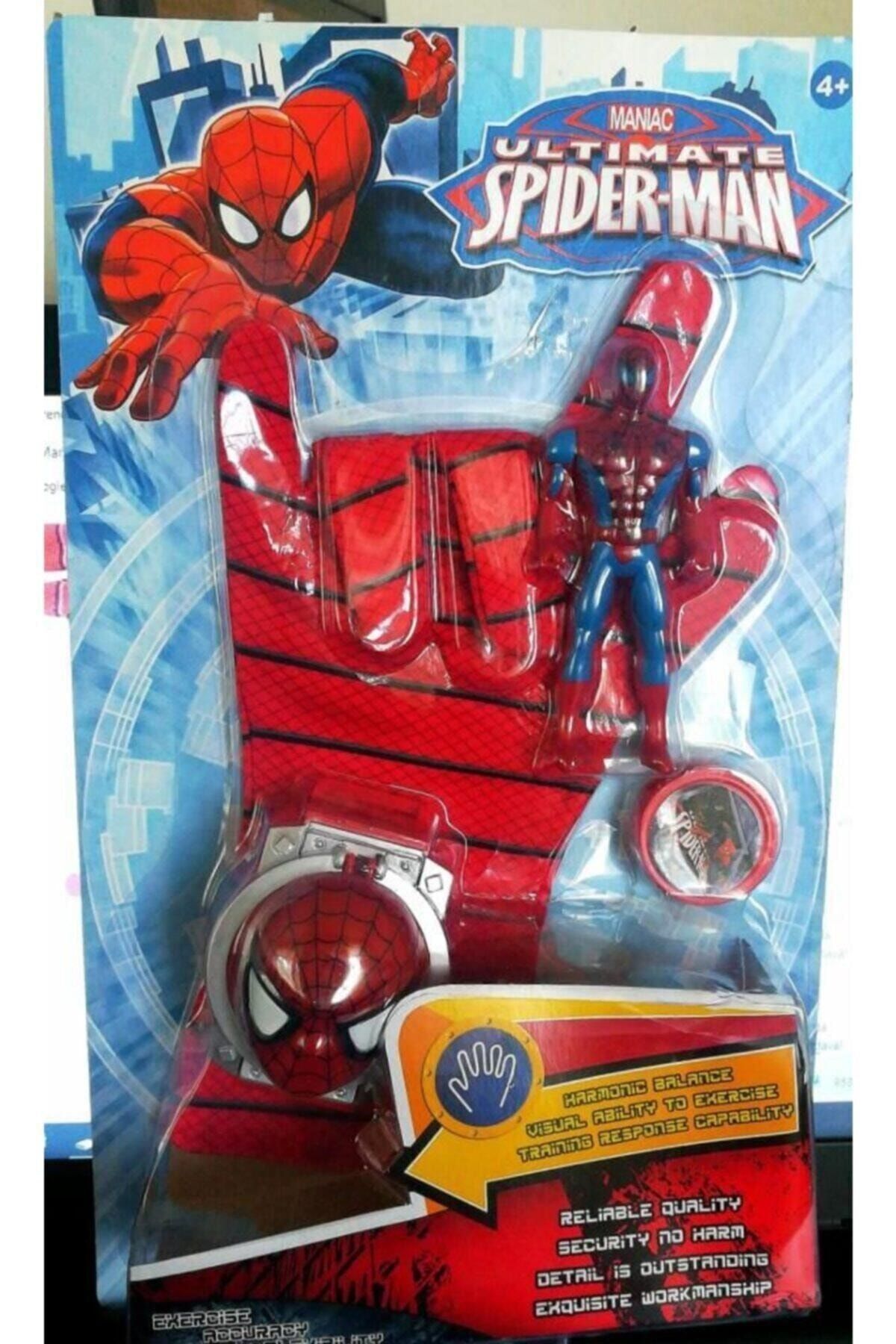 Spiderman Örümcek Adam Disk Atan Eldiven Spiderman Figürü