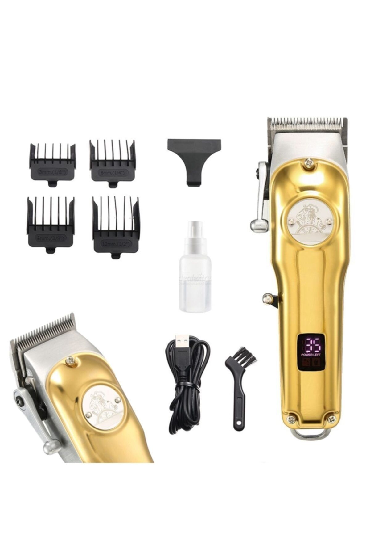 yopigo V-181 Gold Titanyum Saç Kesme Ve Sakal Şekillendirme Makinası Erkek Tıraş Makinesi