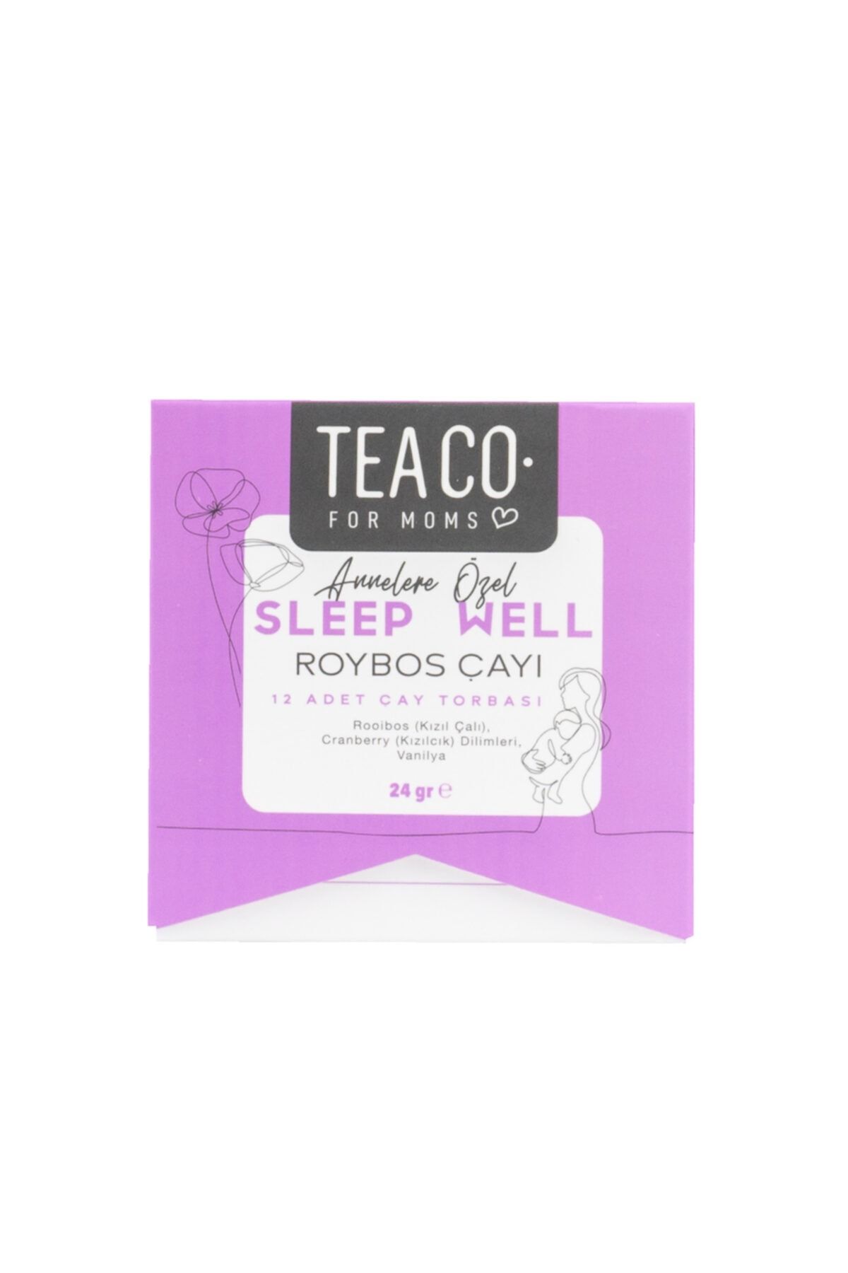 TEA CO Sleep Well - Annelere Özel Roybos Çayı - Müslin Çay Torbası Kutusu