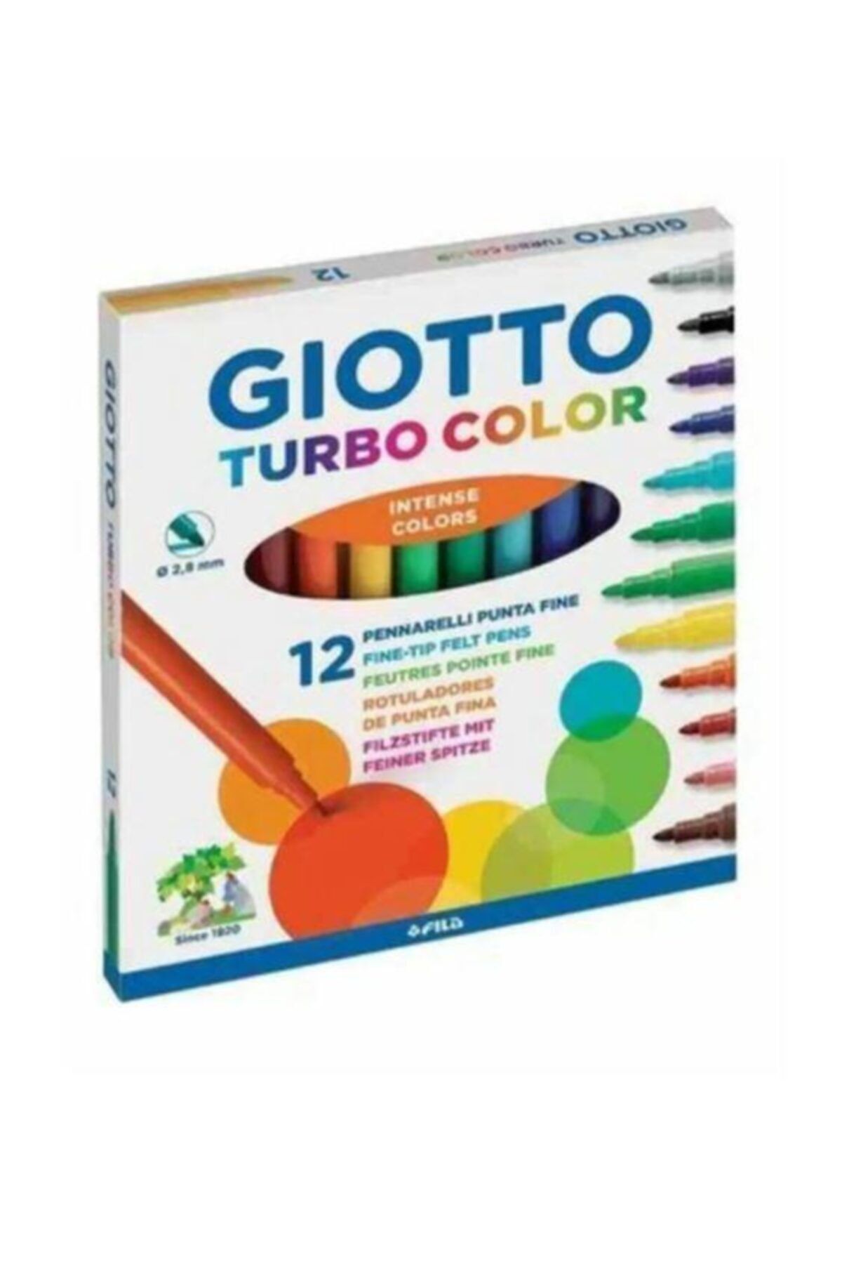 Giotto Turbo Color Keçeli Boya Kalemi 12 Renk