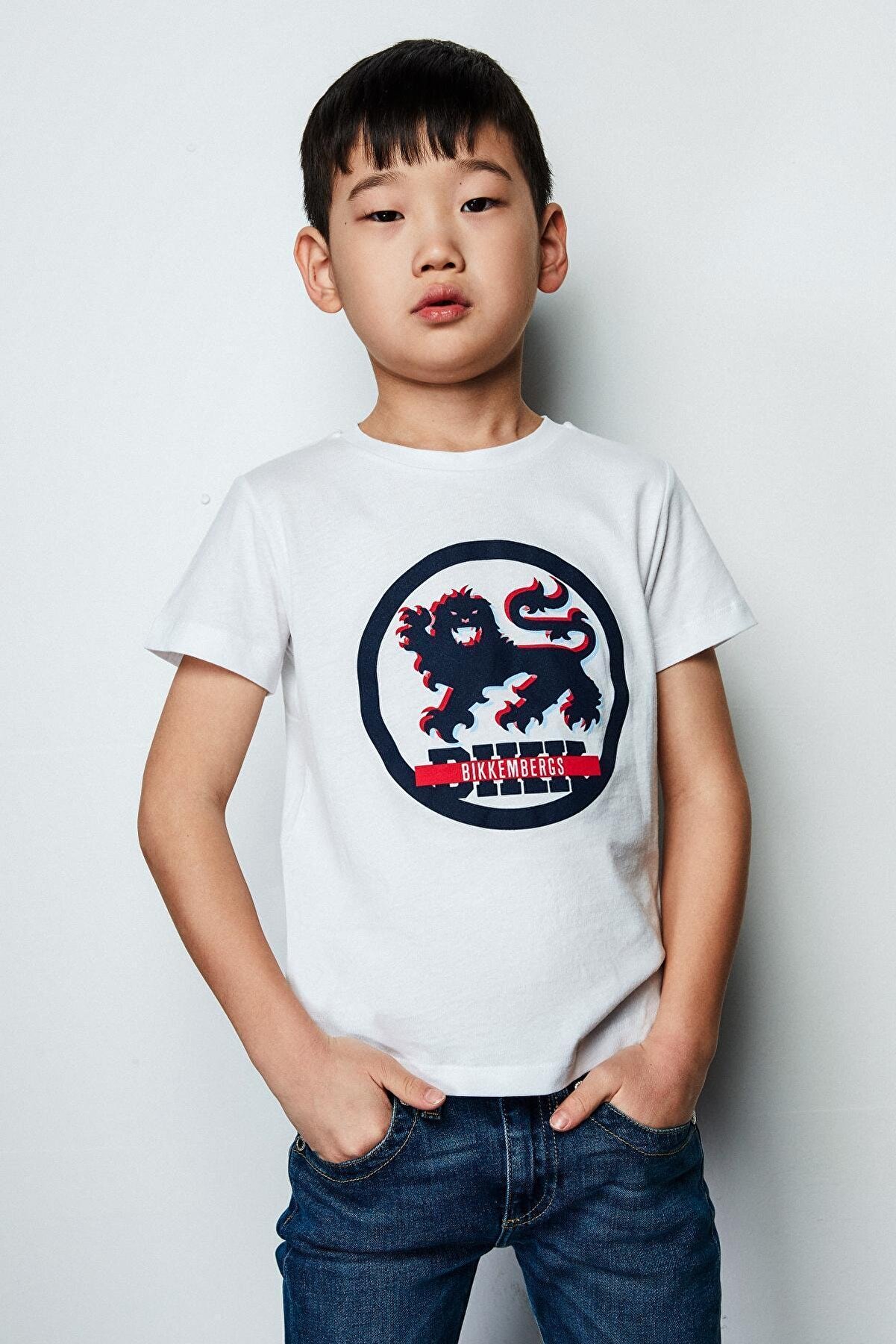Bikkembergs Erkek Çocuk Beyaz T-shirt 19ssdjmte72
