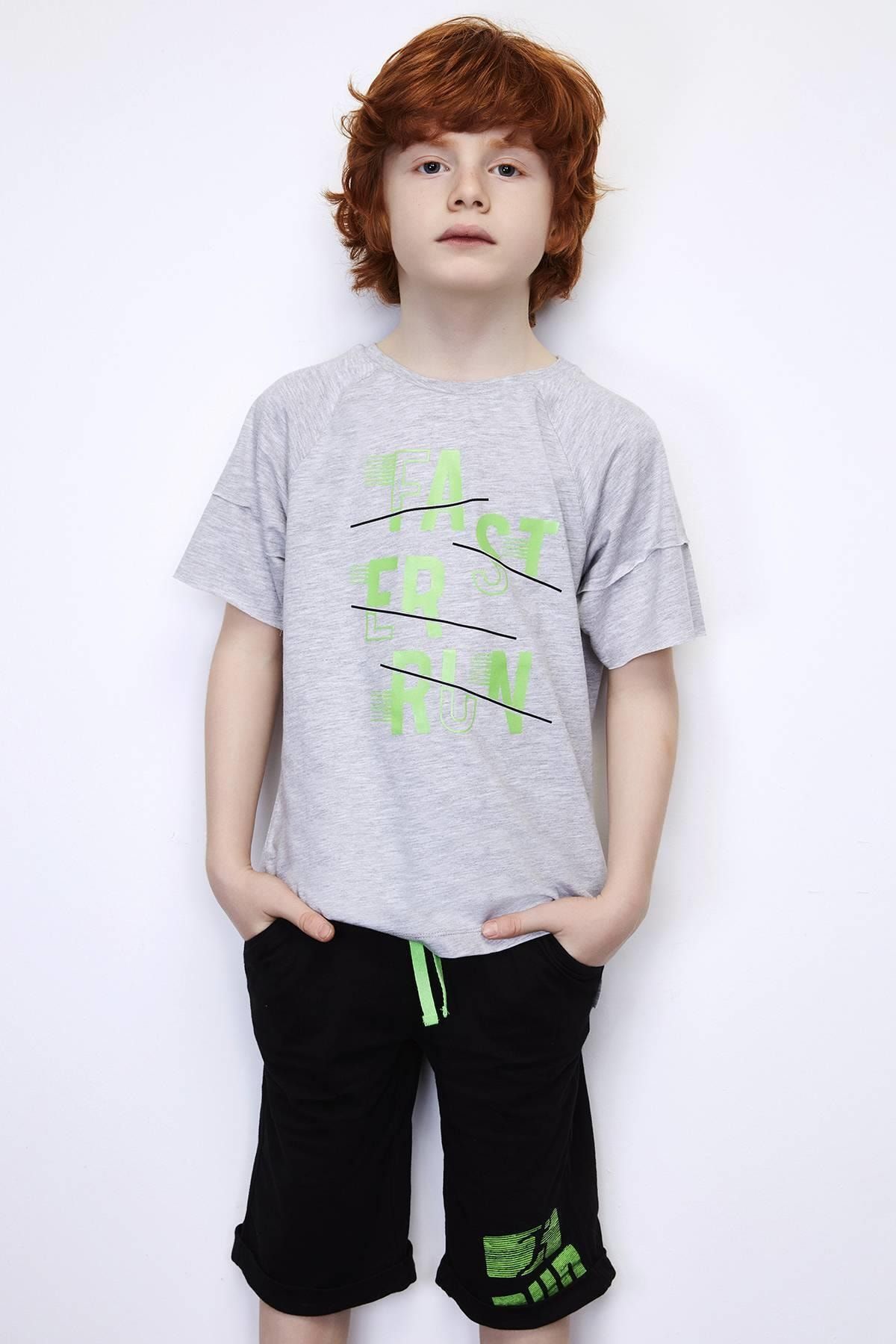 Riccione Gri Erkek Çocuk T-shirt 18ss0rr3518