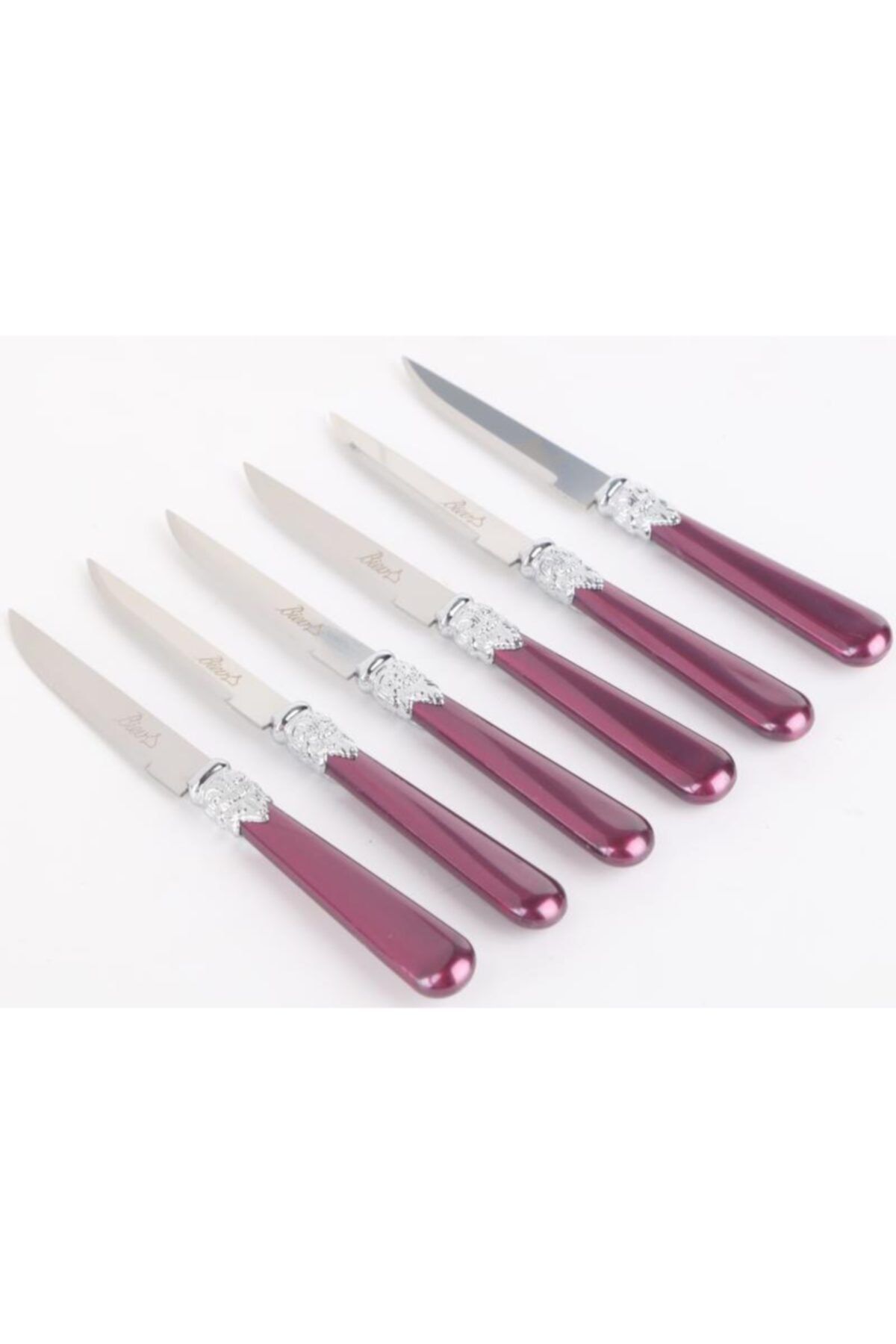 Biev Sedefli Bordo Melamin&çelik 6 Lı Tatlı Bıçağı Sgr1500 - 6