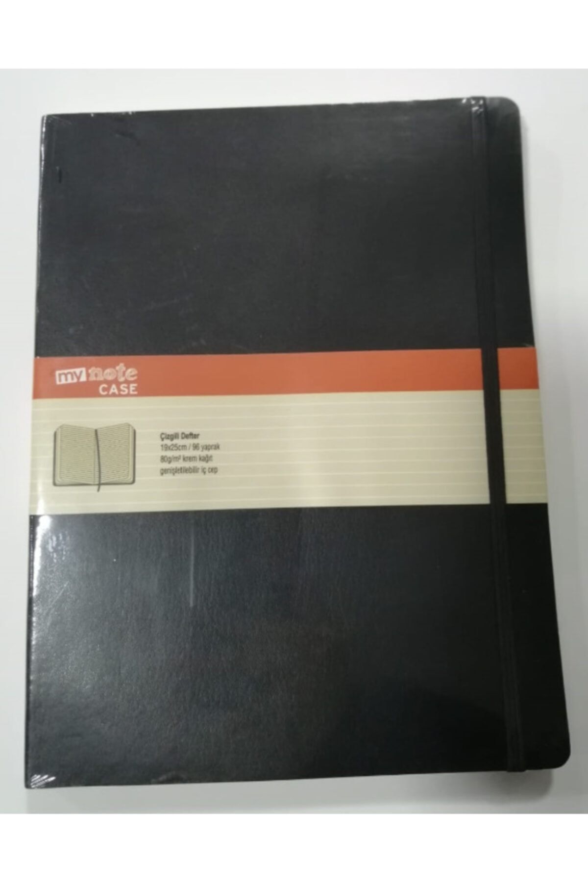 Mynote Case 19x25 Defter 96 Yp Lastikli Siyah Çizgili (MOLESKİNE AYARINDA)