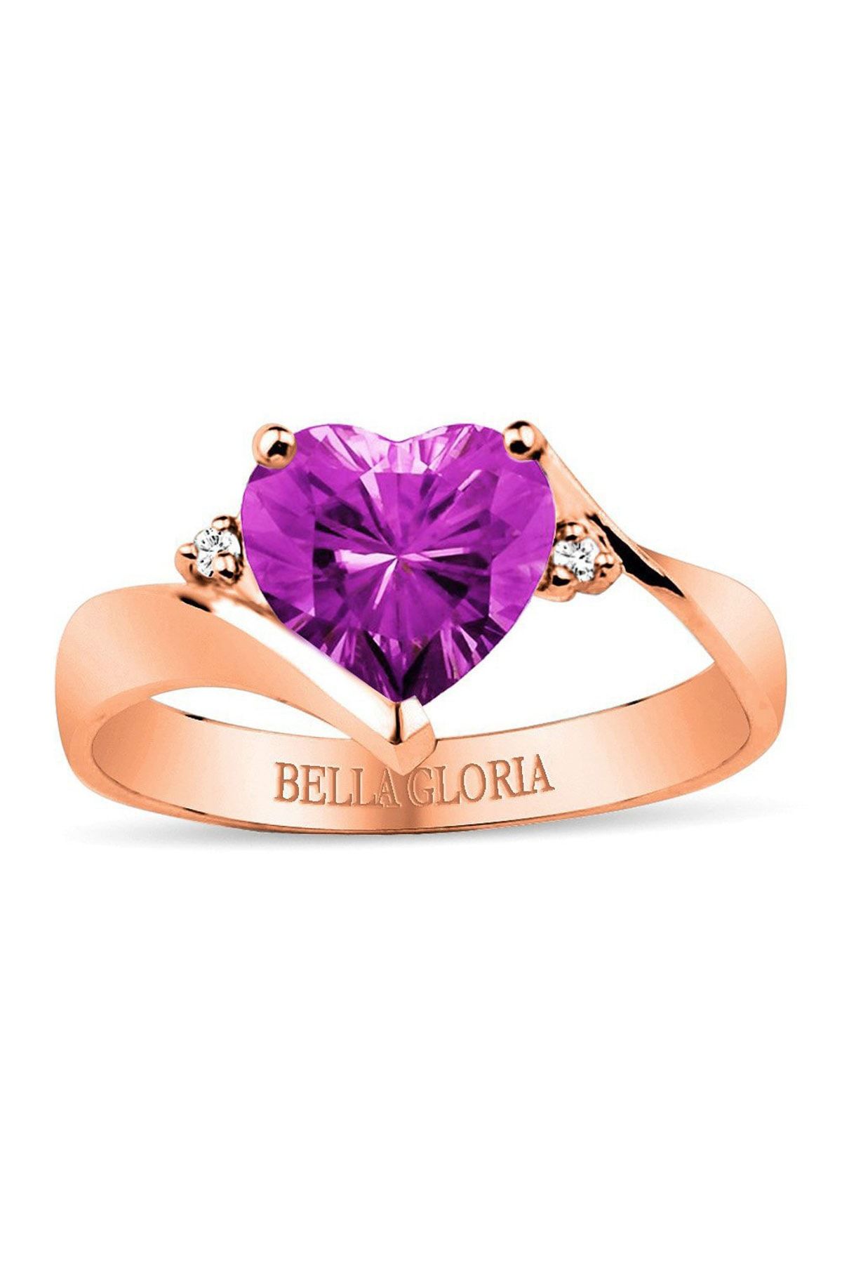 Bella Gloria Ametist Roz Aşk Yüzüğü (GPY0043)