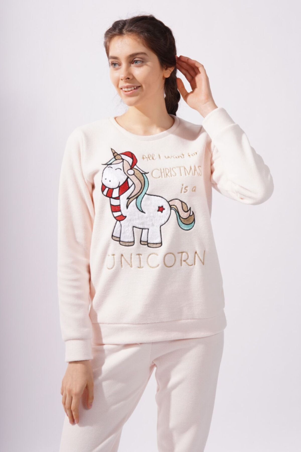 Katia & Bony Unicorn Kadın Pijama Takımı - Pembe