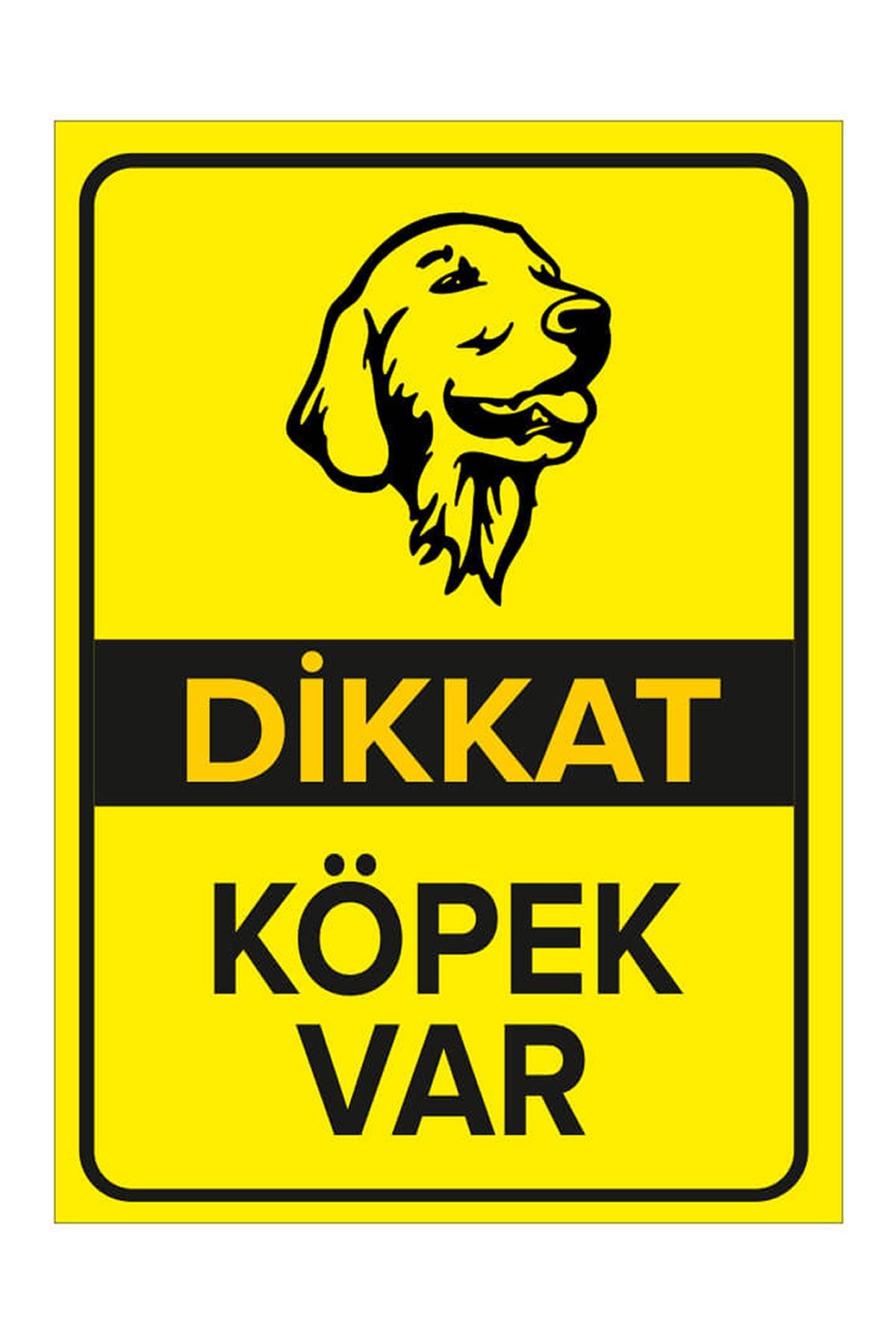 New Jargon Dikkat Köpek Var Iş Güvenliği Levhası Golden Retriever Köpek Levhası- Sac Malzeme 25x35cm