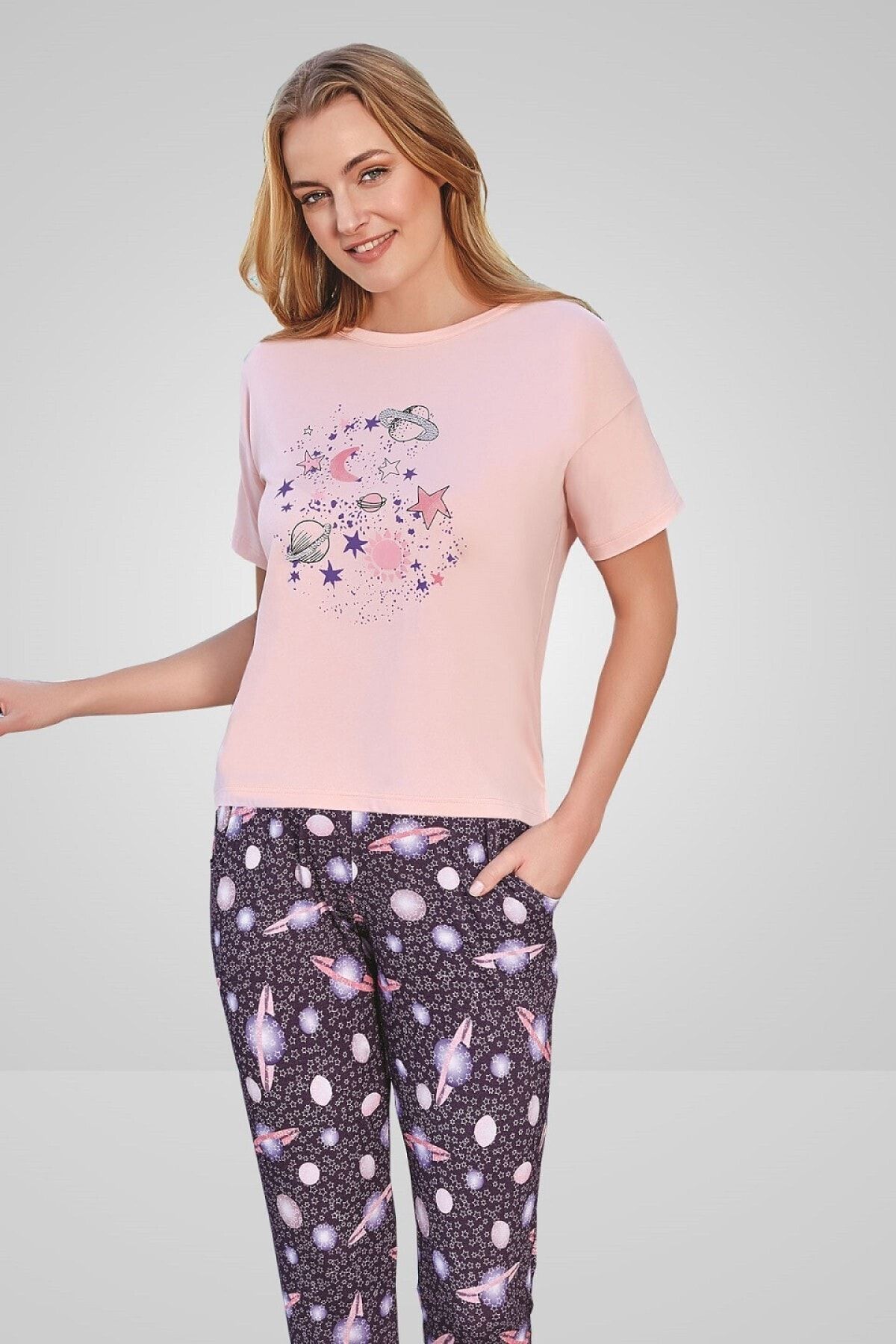 Berrak Kadın Pembe Alt Üst Pijama Takımı