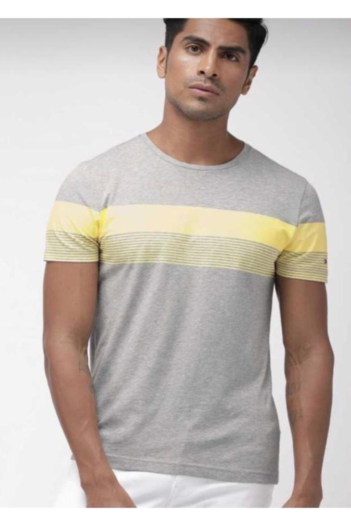 Tommy Hilfiger Stripe Print Logo Men - Erkek T-shirt