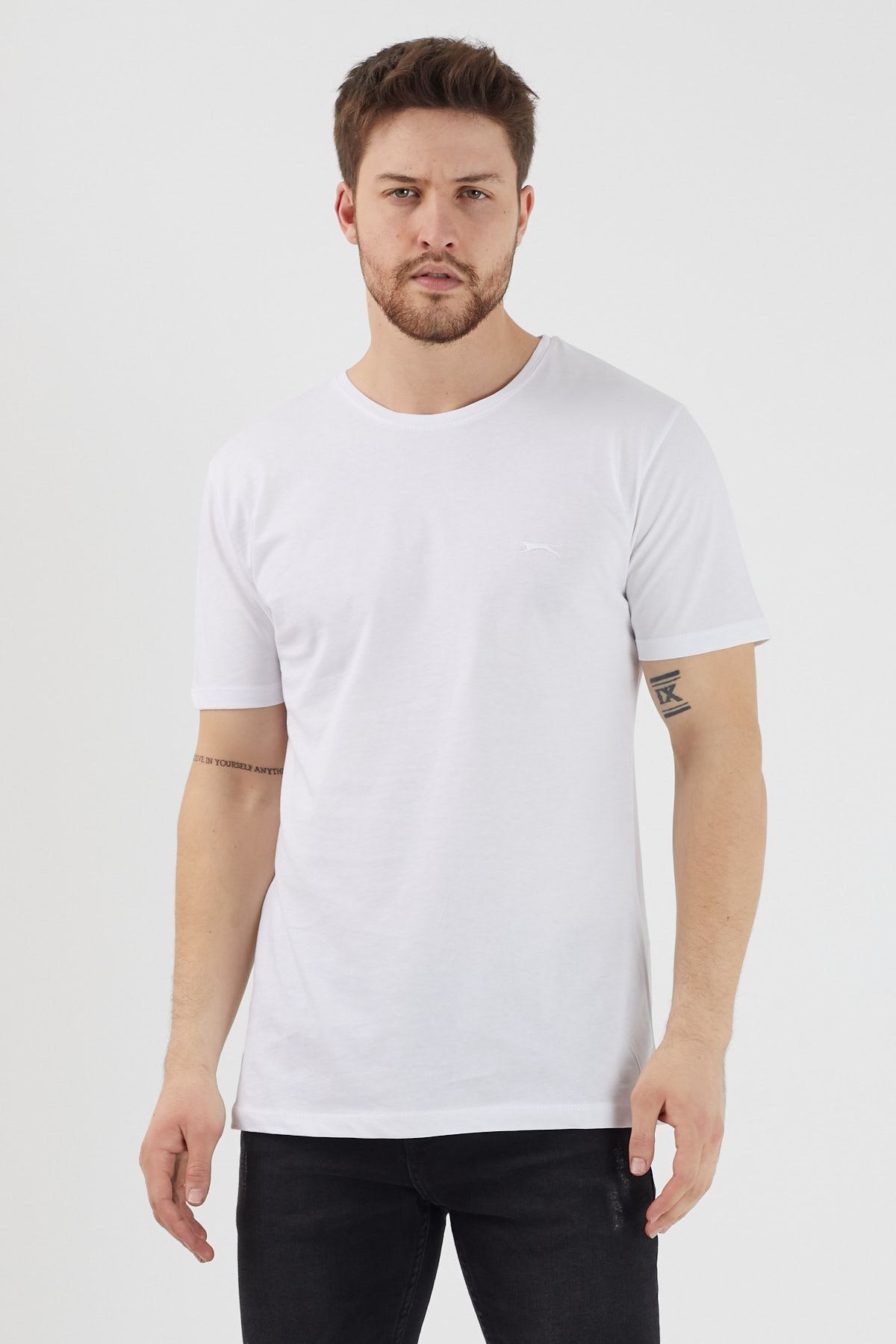 Slazenger Sander Erkek T-shirt Beyaz St11te083