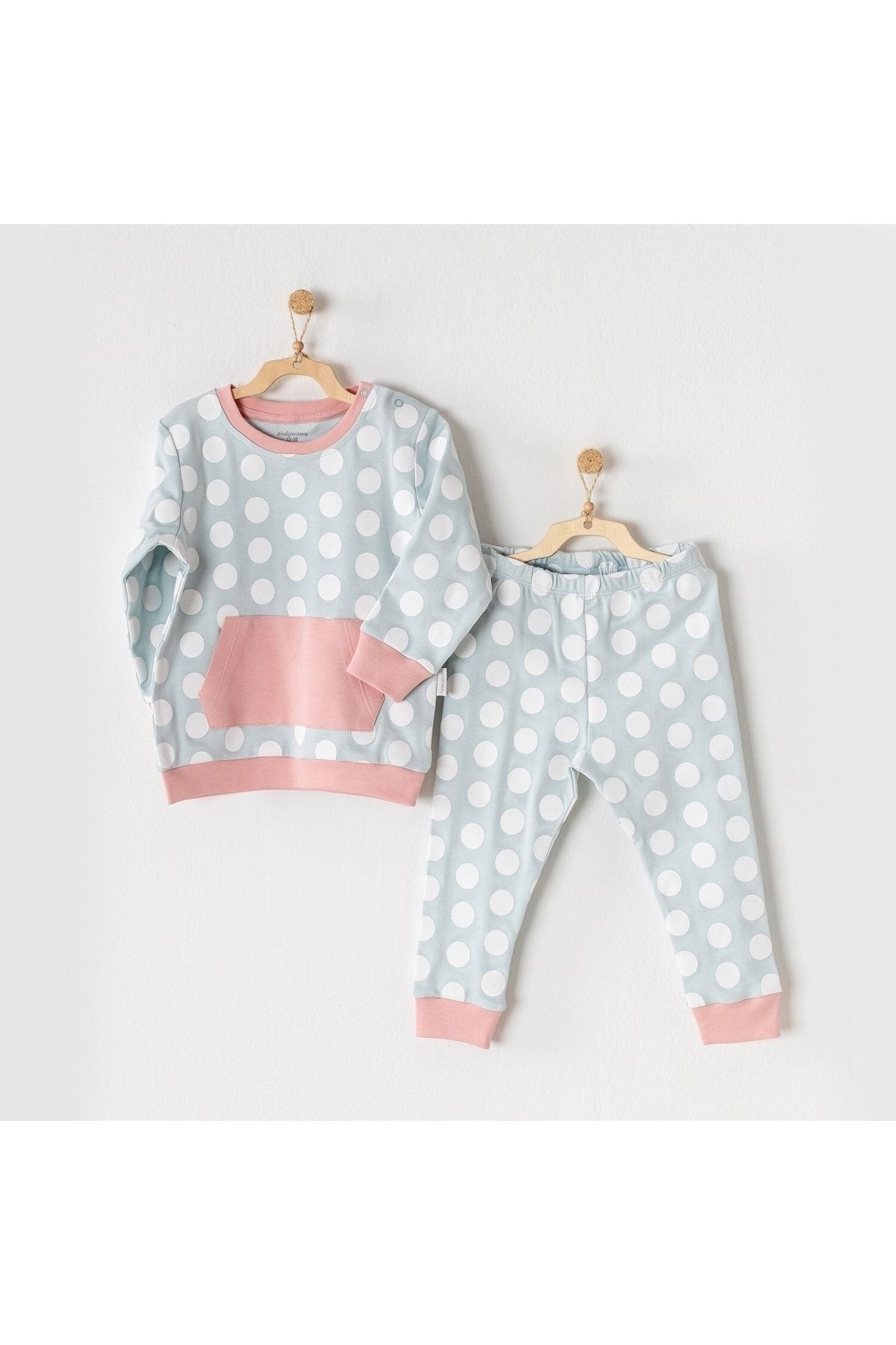 Andy Wawa Kız Çocuk 2'li Pijama Takımı Mint Ac23394
